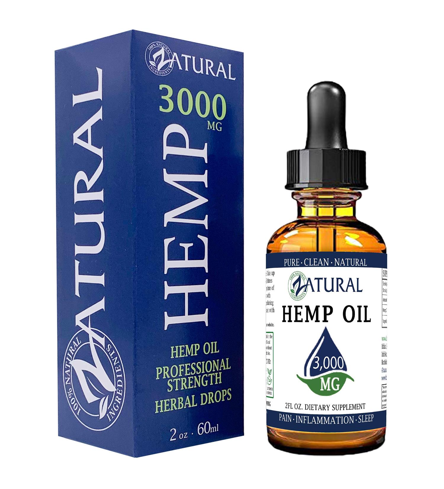 3 000mg Zatural Hemp Oil Drops: Hemp Seed Oil | Rich in Omega 3 & 6 (3 000mg Natural) 3 000mg Plain - Buy Online on GoSupps.com