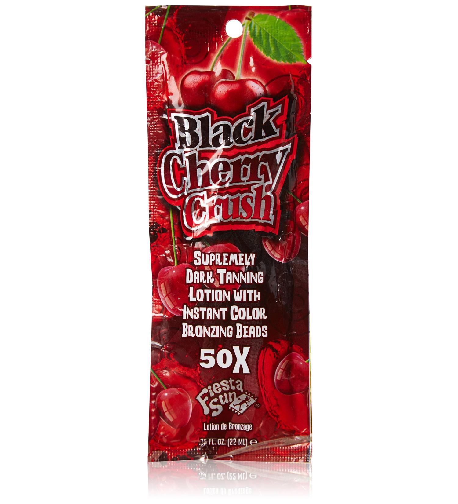 Fiesta Sun Black Cherry Crush Dark Tanning Sunbed Lotion with Bronzing Beads for Instant Colour Sachet 22 ml - Buy Online on GoSupps.com