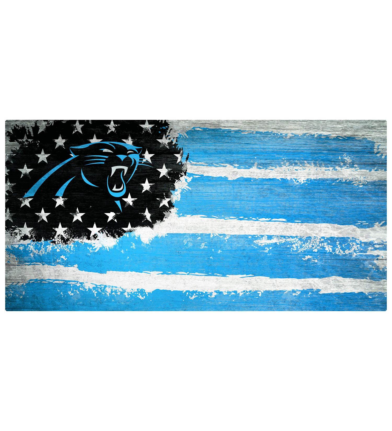 Fan Creations NFL Carolina Panthers Unisex Carolina Panthers Flag Sign, Team Color, 6 x 12