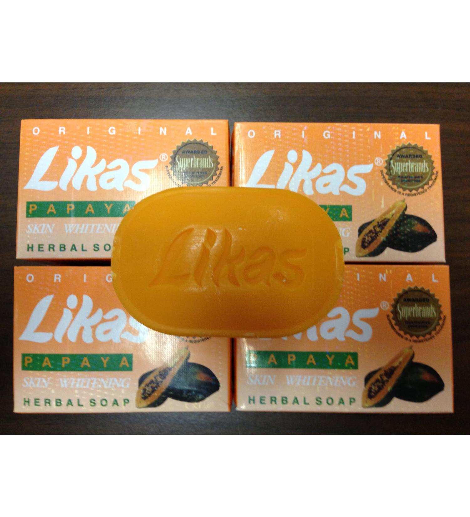 Likas Papaya Soap 4 Bars Great For Acne Blemishes Whitening Herbal