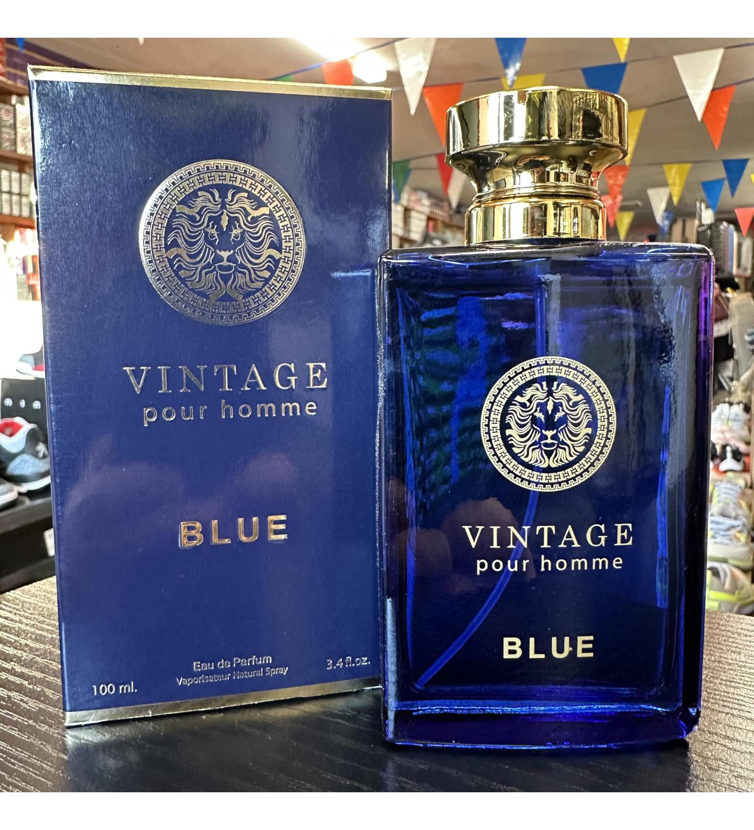 Vintage Pour Homme Blue Eau de Parfum Natural Spray for Men 3.4 fl.oz./100ml - Buy Online on GoSupps.com