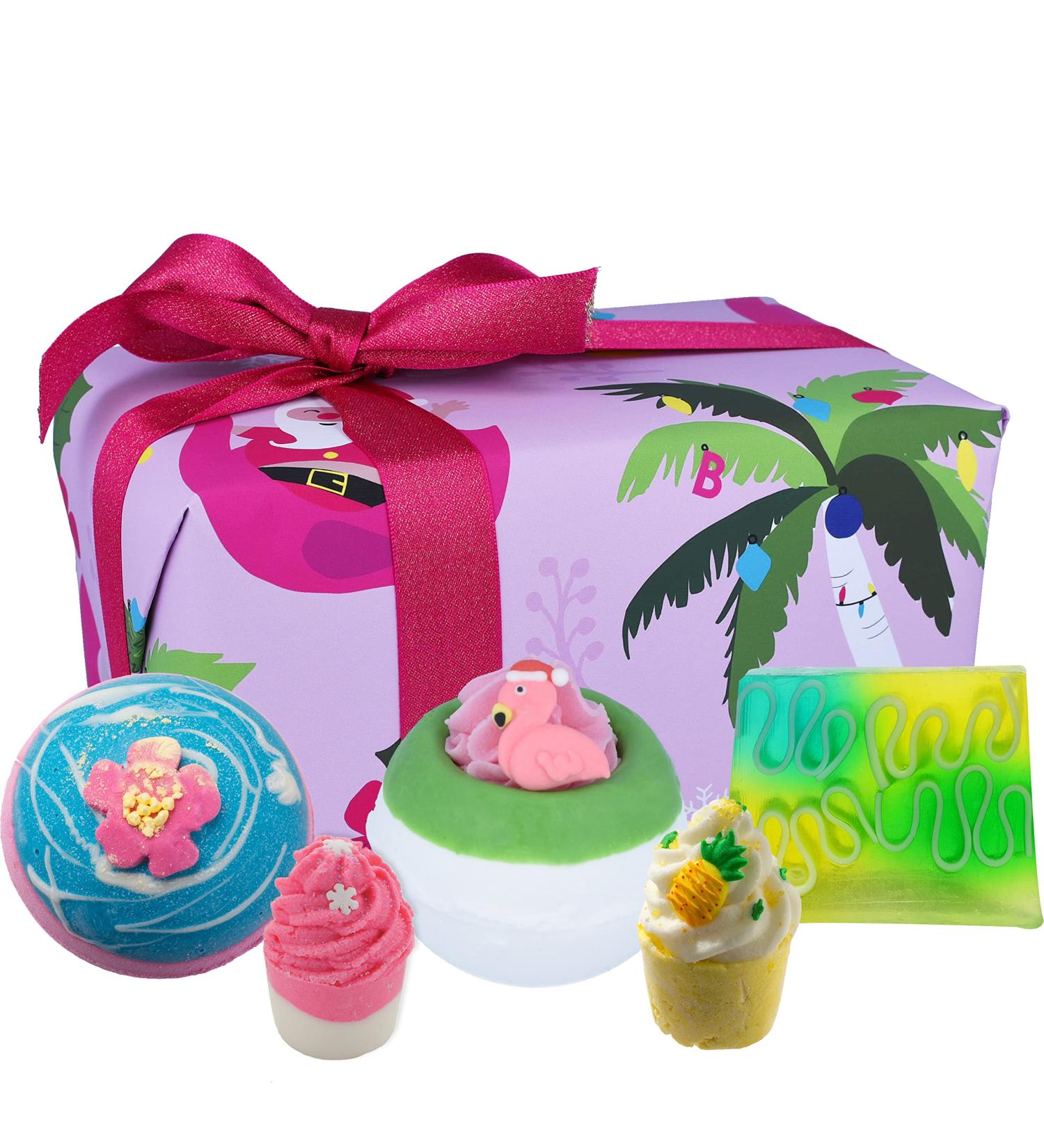 Bomb Cosmetics Christmas Tropicana Gift Pack - 5 Handmade Bath Bombs Melts & Soap Slices | Cruelty-Free Holiday Treats (520g) - Buy Online on GoSupps.com