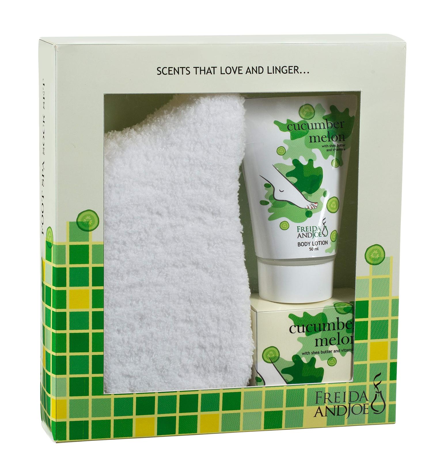 Spa Bath Gift Basket - Cucumber Melon Fragrance - Luxury Body Set with Lotion, Bath Salts, Cozy Socks - At-Home Self Care Kit for Women - Buy Online on GoSupps.com