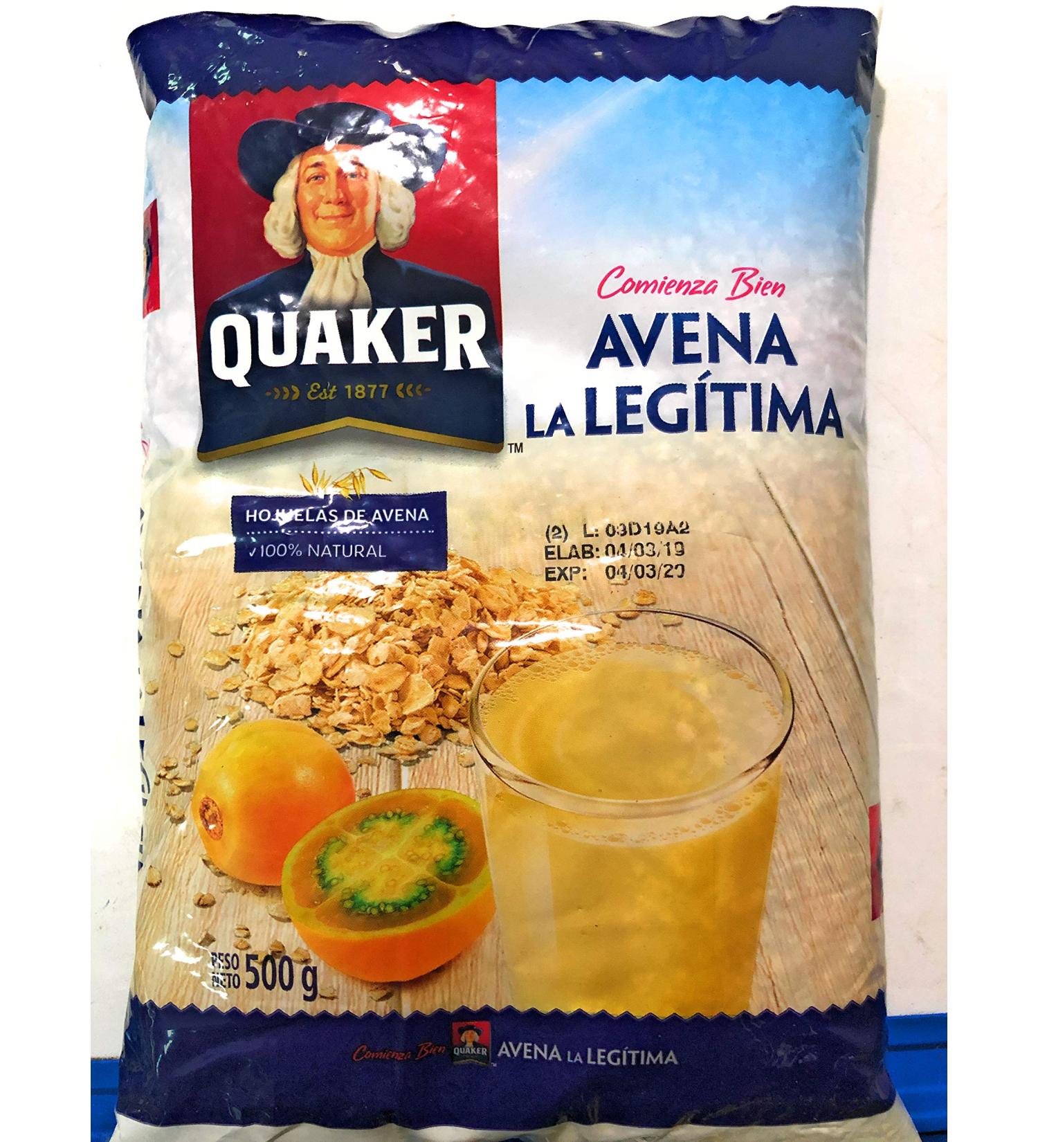 Quaker - 100% Natural Oat Flakes - For the richest snacks and breakfasts - 500g by Kaptalanshop