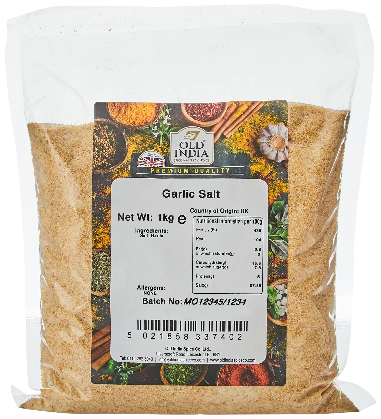Old India Garlic Salt 1 Kg - Premium Quality Seasoning Blend - Buy Online on GoSupps.com