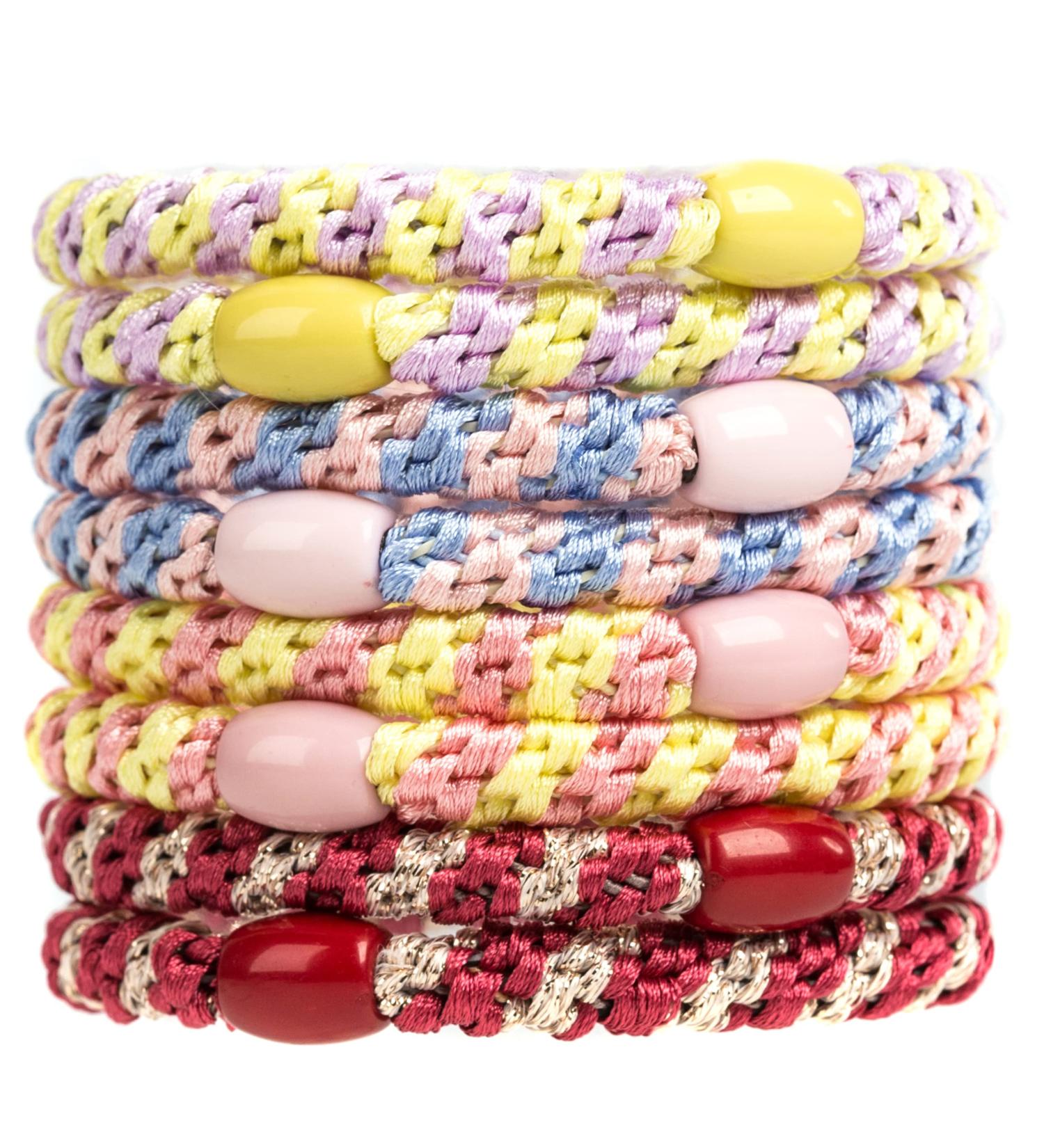 J.Carp 8-Piece Mixed Color Hair Accessories for Women & Girls | No Damage Ponytail Holders & Elastics - Buy Online on GoSupps.com