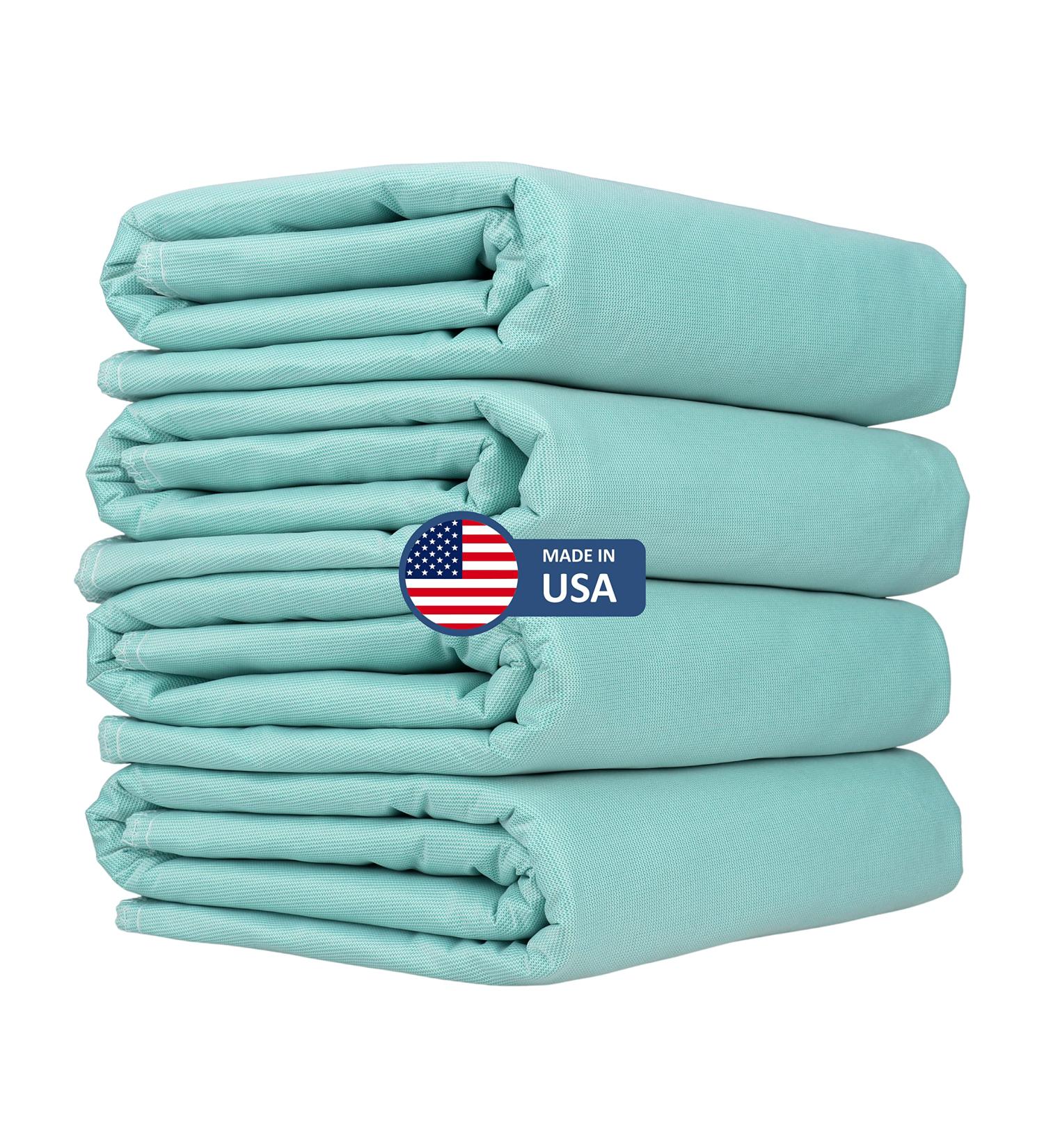 Wave Reusable Washable Underpads Large Bed Pads with Waterproof Backing 34" x 36" for use as Incontinence Bed Pads Reusable pet Pads Great for Dogs Cats Made in The USA (34" x 36" ( Pack 4)) - Buy Online on GoSupps.com
