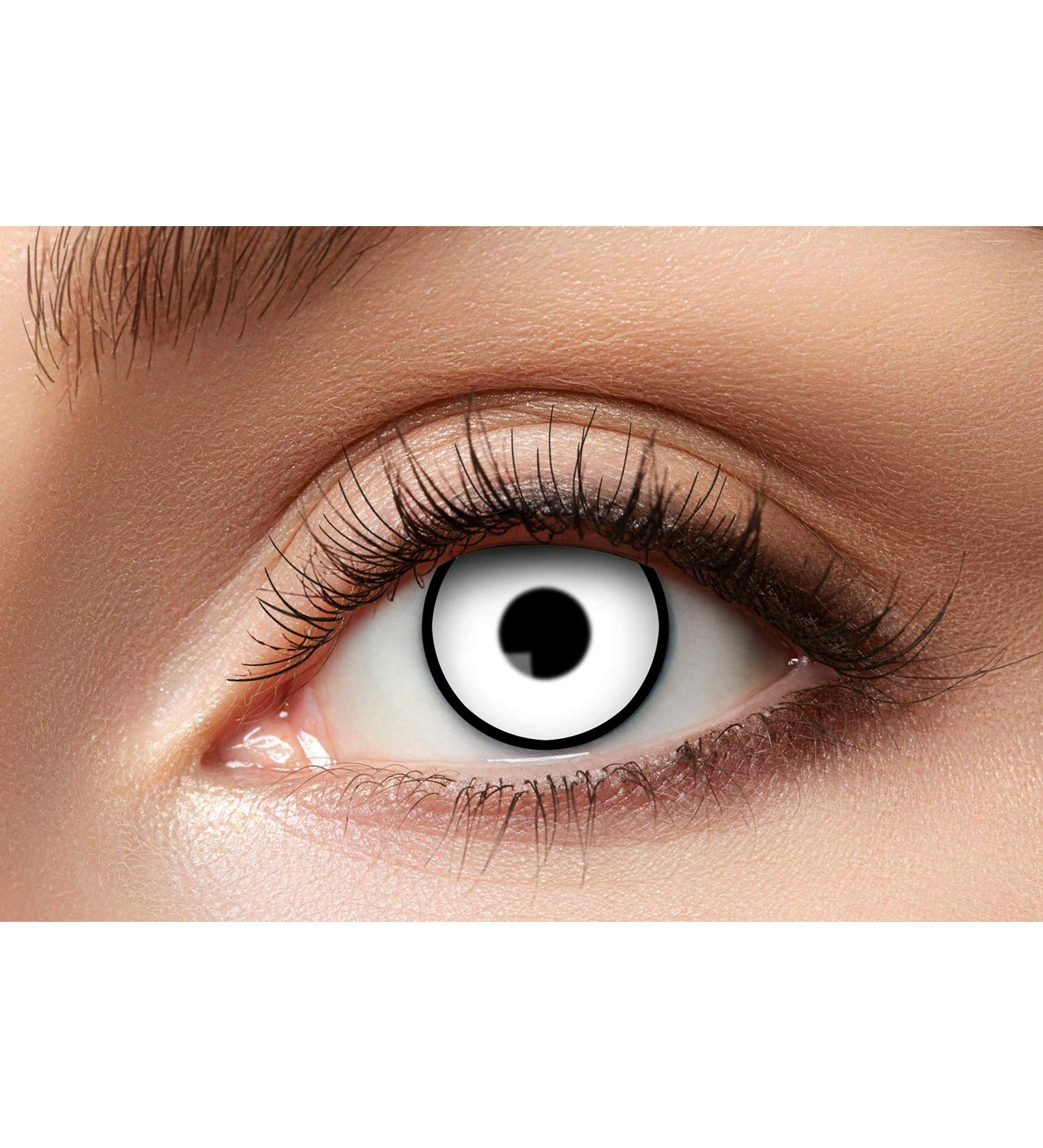 Eyecatcher 84063141-633 Colored Contact Lenses - 1 Pair 12 Months White - Perfect for Halloween Carnival & Mardi Gras - Buy Online on GoSupps.com