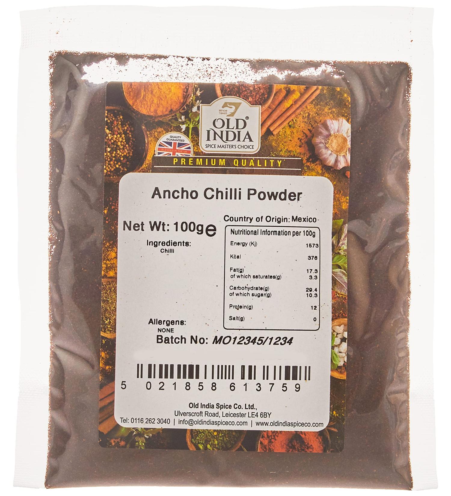 Old India Ancho Chilli Powder 100g 100 g - Buy Online on GoSupps.com