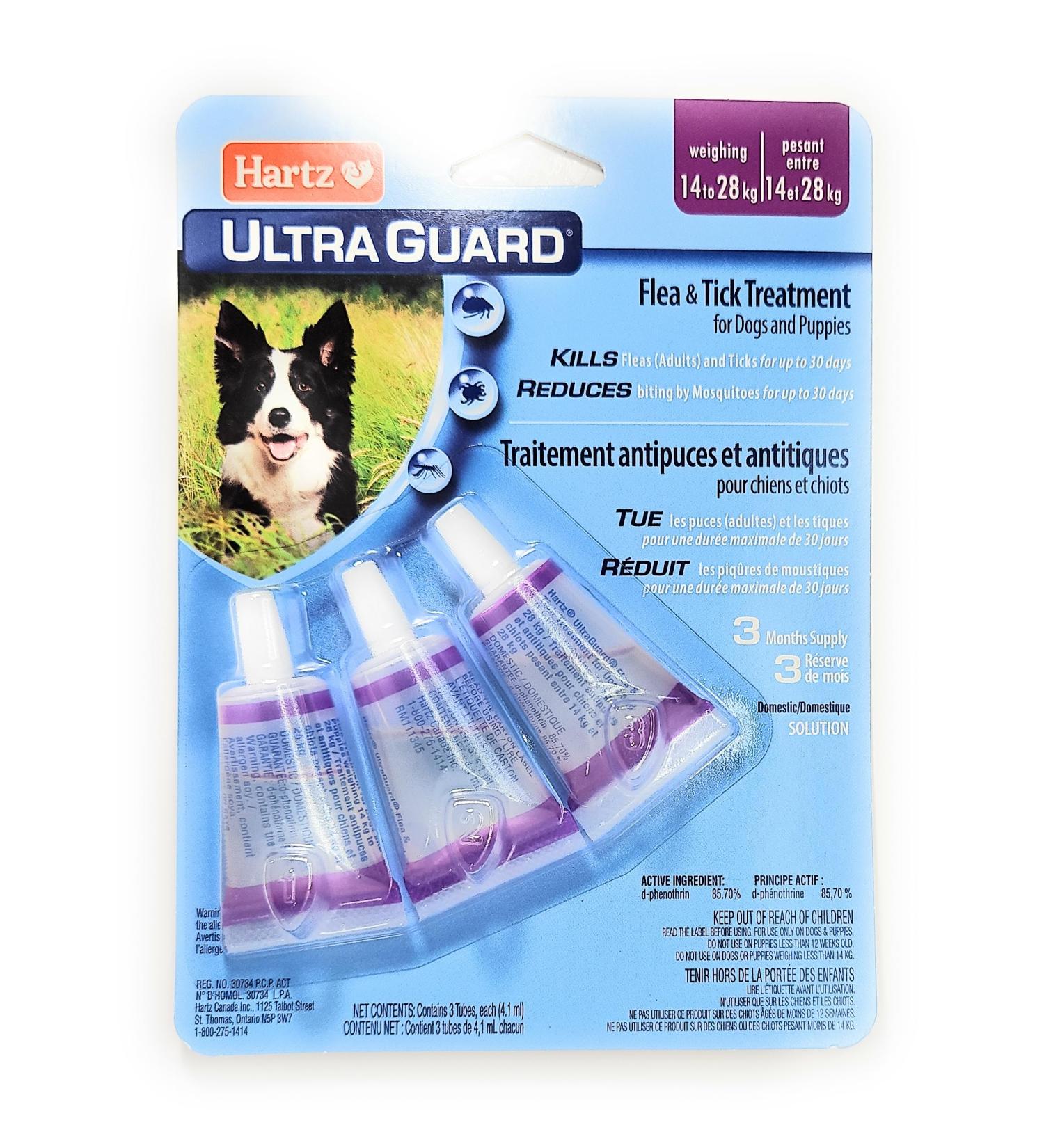 Ultra Guard Flea and Tick Drop Treatment - for Dogs and Puppies 14 kg - 28 kg