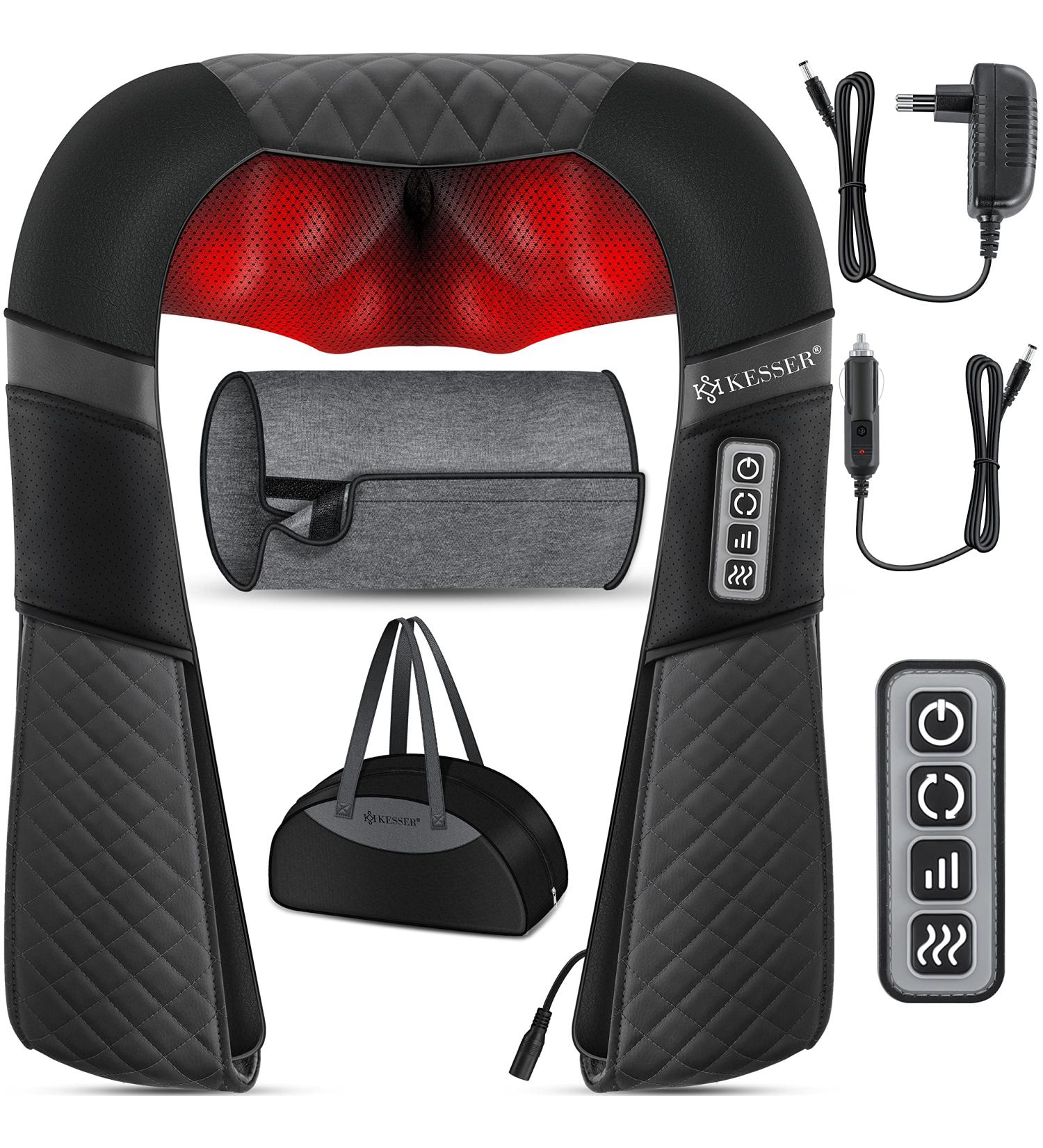 Kesser Neck Massage Device | Shiatsu Massage with Heat | 3D Shiatsu for Neck Back Shoulders Legs & Feet - Black/Anthracite - Buy Online on GoSupps.com