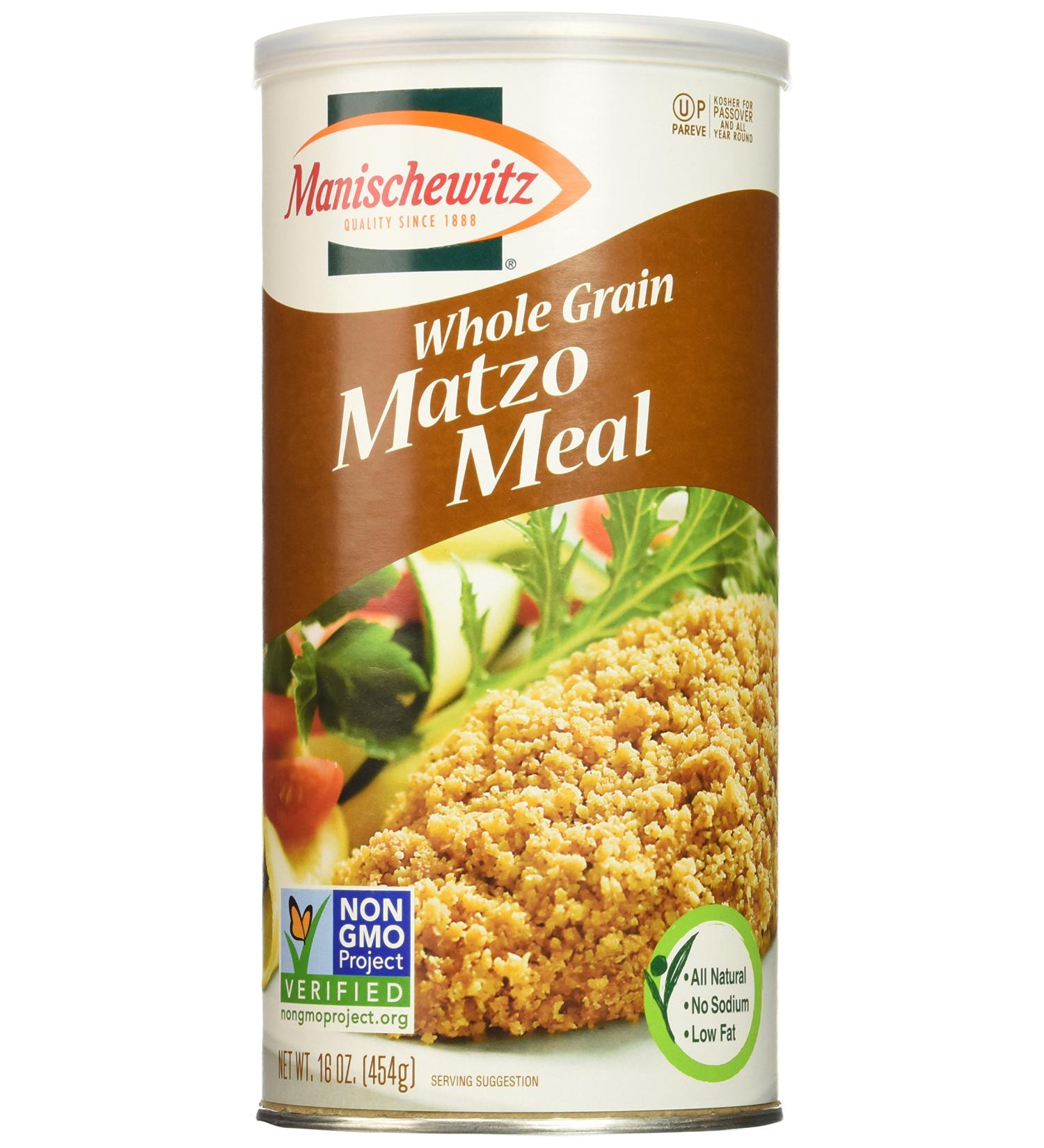 Manischewitz Whole Grain Matzo Meal 16oz - Pack of 4 | High-Quality Kosher Matzo for Passover and Baking - Buy Online on GoSupps.com