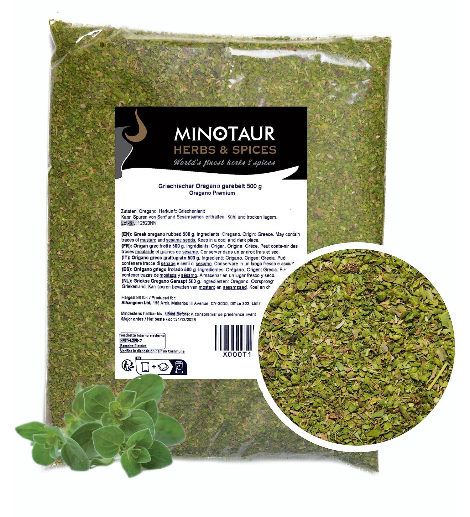 Buy MINOTAUR Premium Greek Oregano Shredded 2 x 500g (1Kg) - International Shipping Available - Buy Online on GoSupps.com