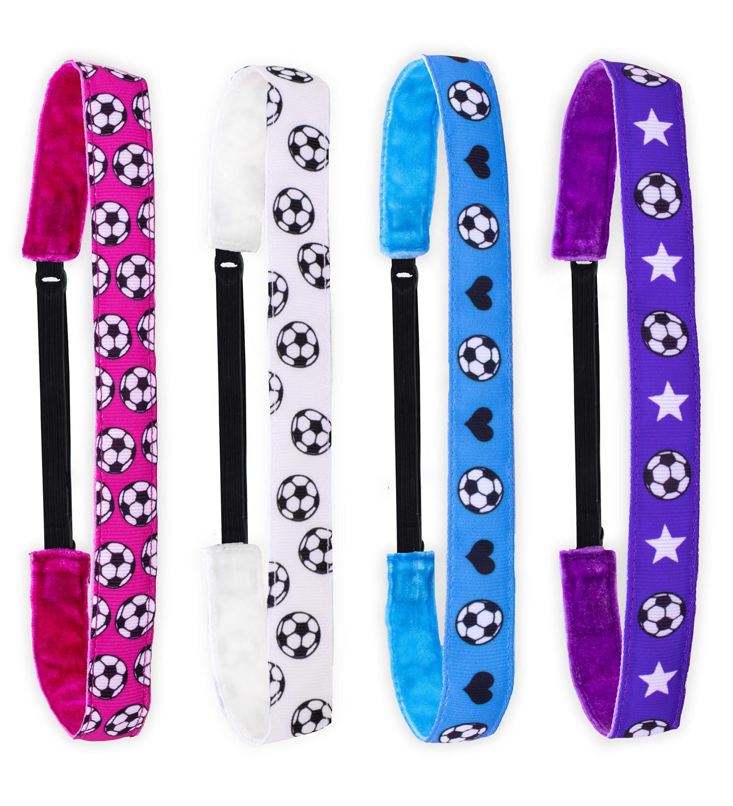 FROG SAC Girls Soccer Headbands - Adjustable No Slip Sports Hair Bands for Kids | Thin Elastic Athletic Headband for Girls - Hair Accessories - Buy Online on GoSupps.com