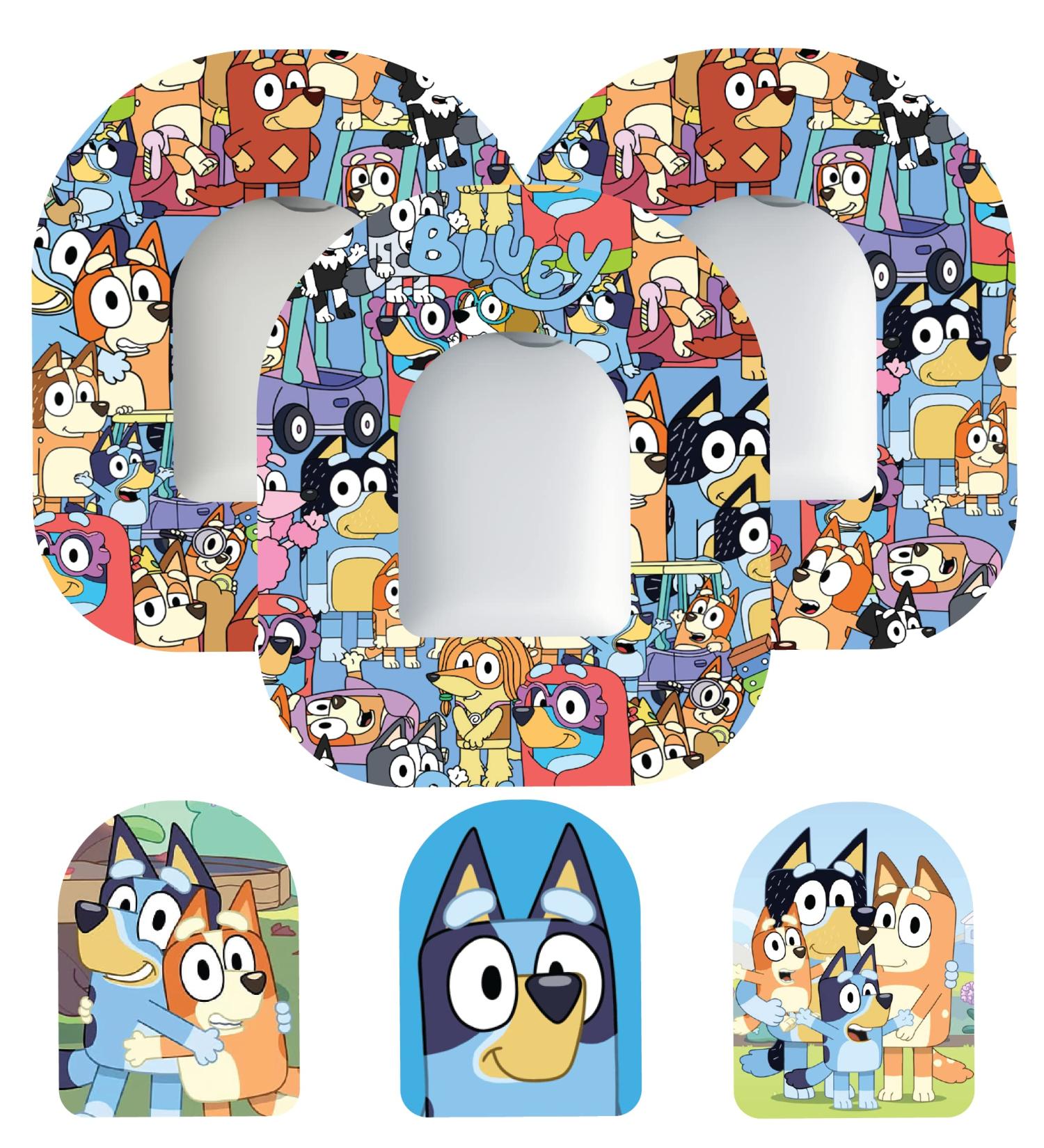 Omnipod Adhesive Patches Omnipod Stickers Blue Puppy Pod Patch 3-Pack Waterproof Omnipod Patches Around Omnipod Adhesive T1D Diabetes - Glucomart