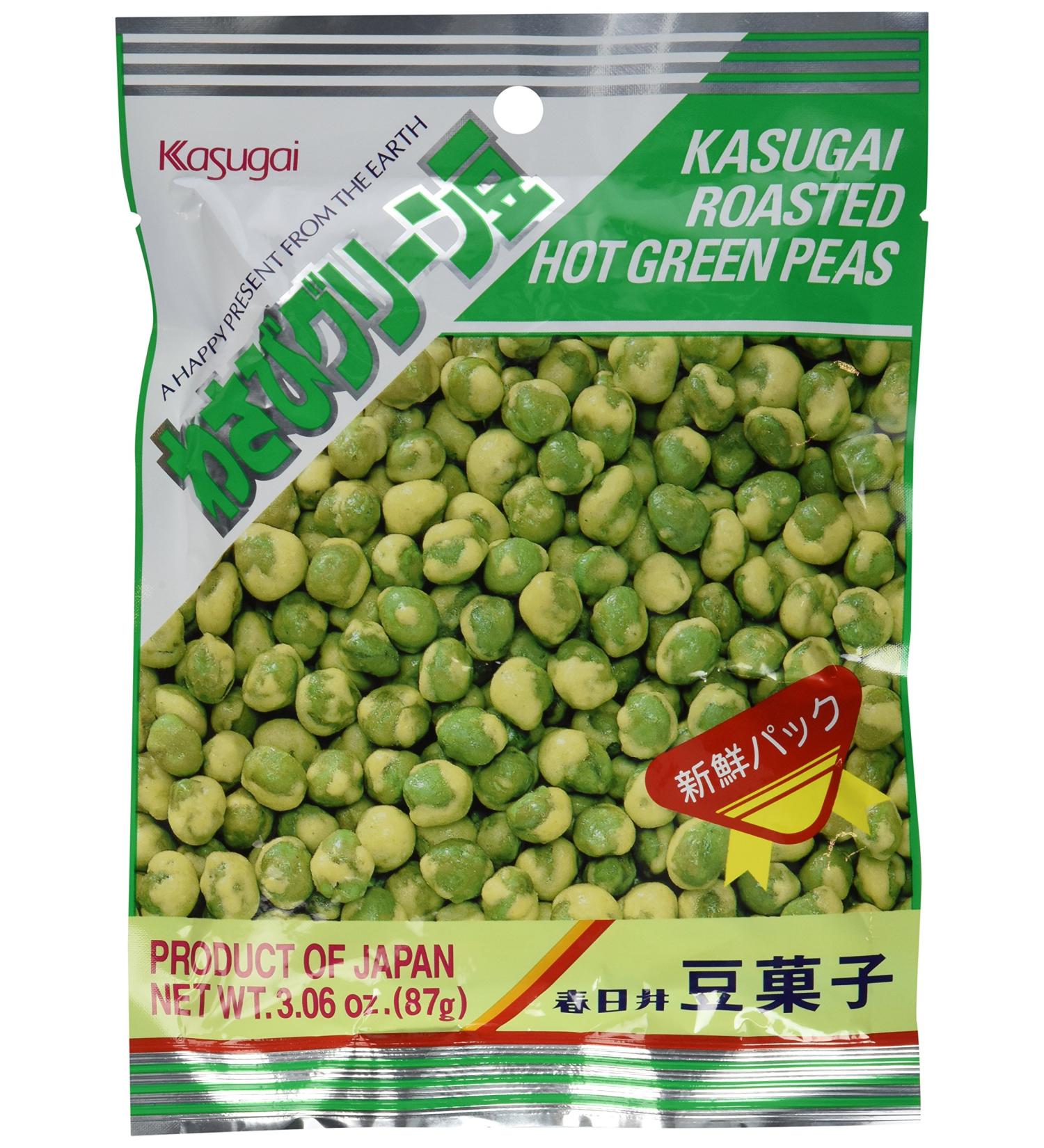 Kasugai Roasted Hot Wasabi Green Peas - Japanese Import | Spicy Snack - Buy Online on GoSupps.com