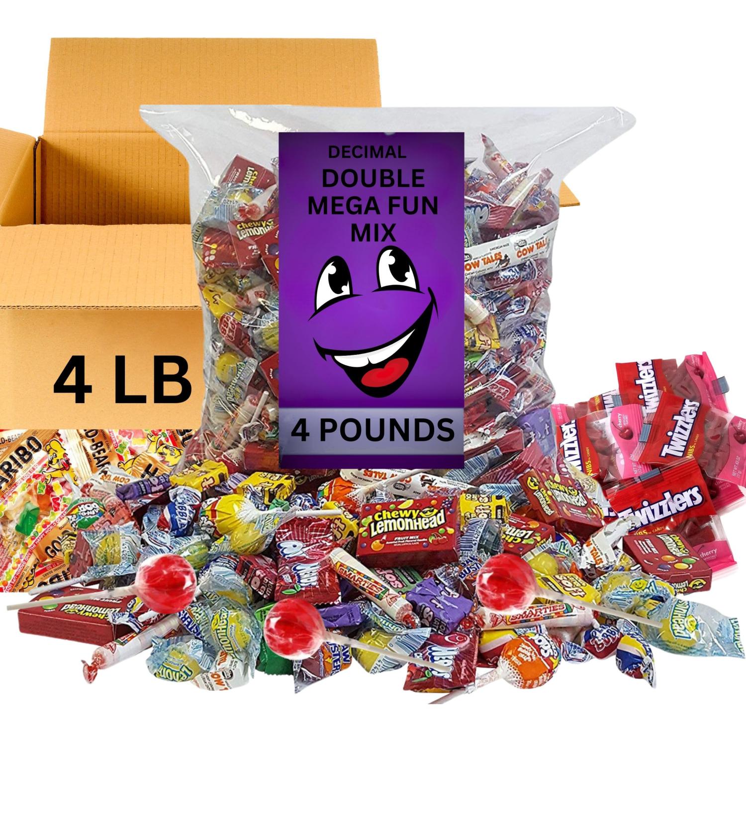 Bulk Candy Assortment 4 lbs Individually Wrapped Candy Mix for Events Parties