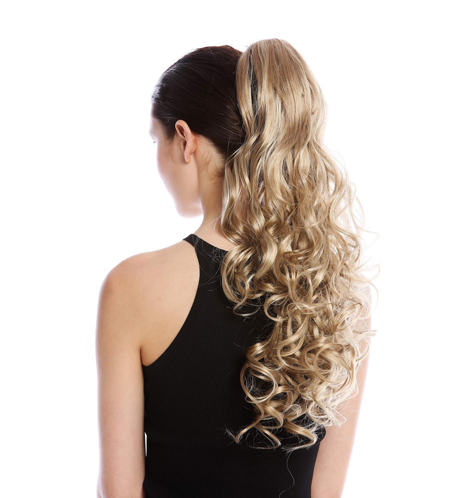 WIG ME UP DM44-V-16/22 Hairpiece - Long Curls Braid Ponytail 55 cm Wetlook Streaked Blonde Mix - Ideal for International Shipping - Buy Online on GoSupps.com