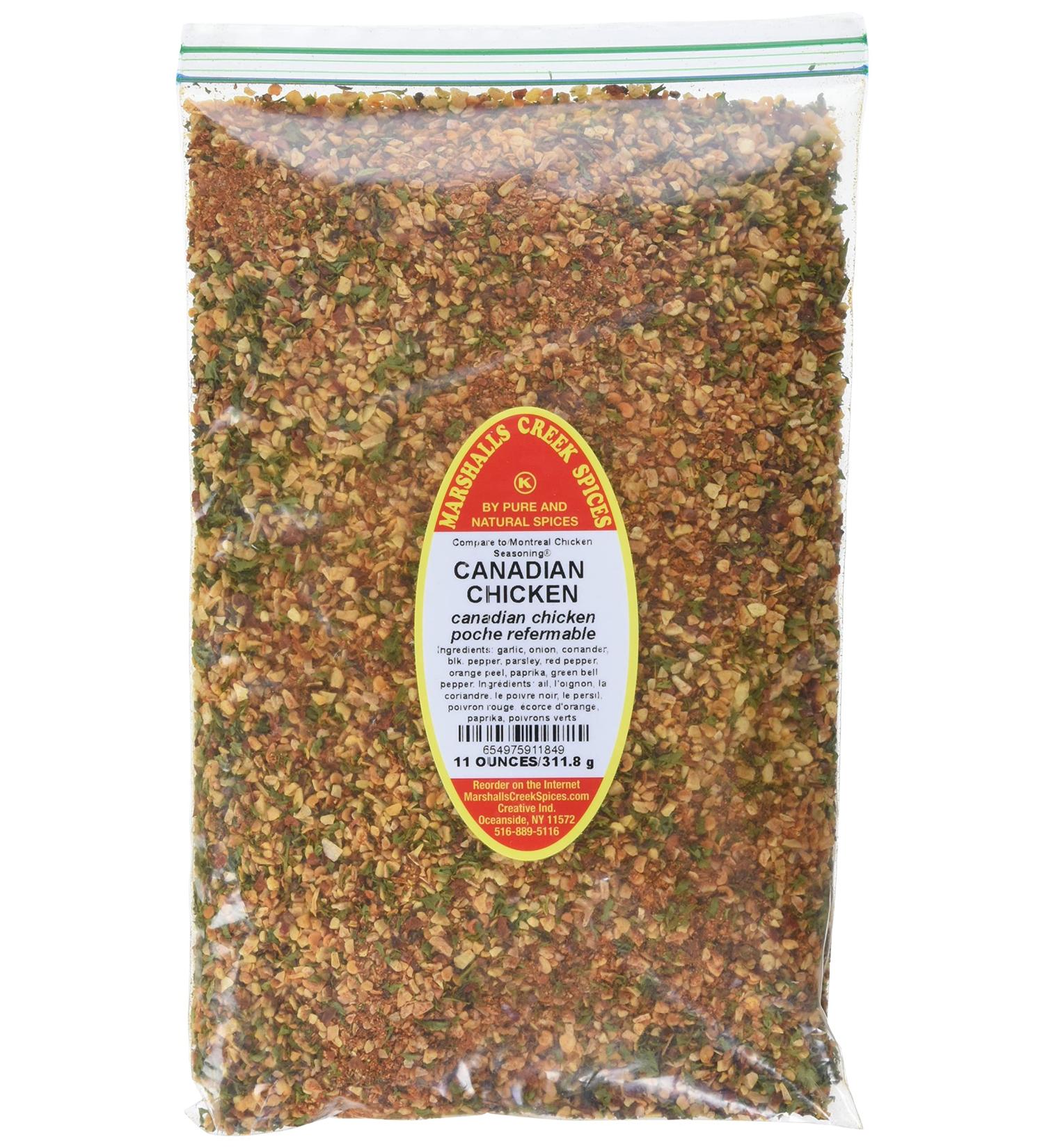 Marshalls Creek Spices Marshalls Creek Kosher Spices Canadian Chicken No Salt Refill 11 Oz (Compare To Montreal Seasoning ) 11 ounces Black Pepper 11 Count (Pack of S) - Buy Online on GoSupps.com