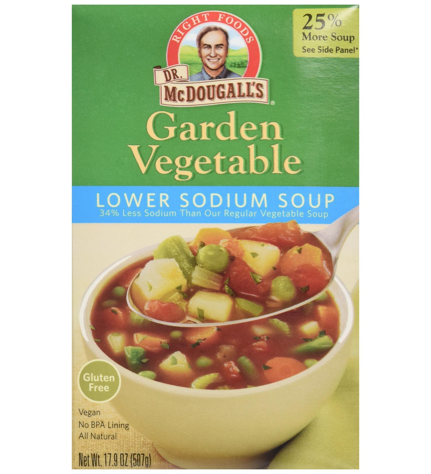 Dr. McDougall's Low Sodium Garden Vegetable Soup - 17.9 oz | Healthy Plant-Based Meal - Buy Online on GoSupps.com
