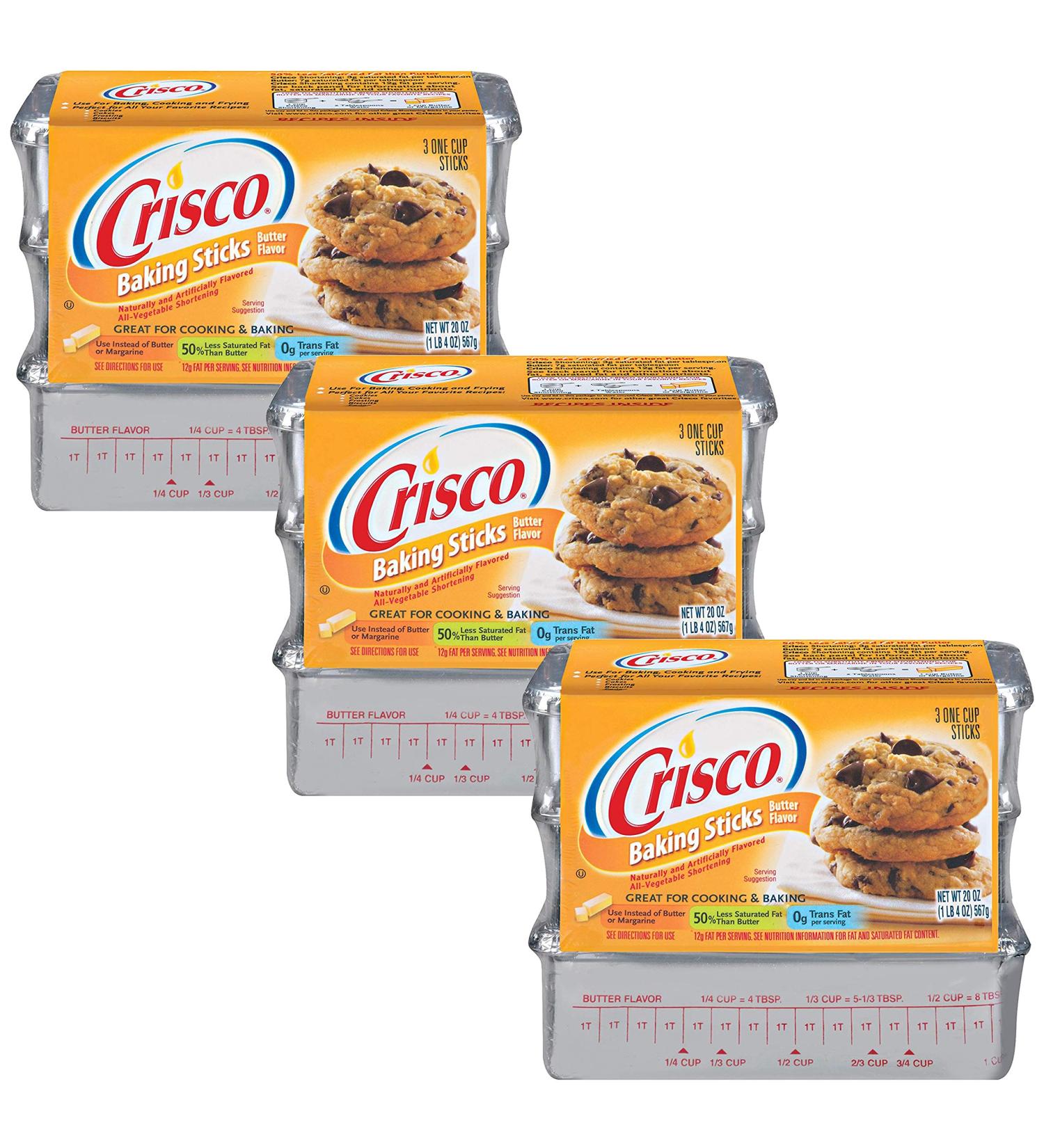 Crisco Baking Sticks Butter Flavor Shortening 20oz - All-Vegetable for Perfect Baking Results - Buy Online on GoSupps.com