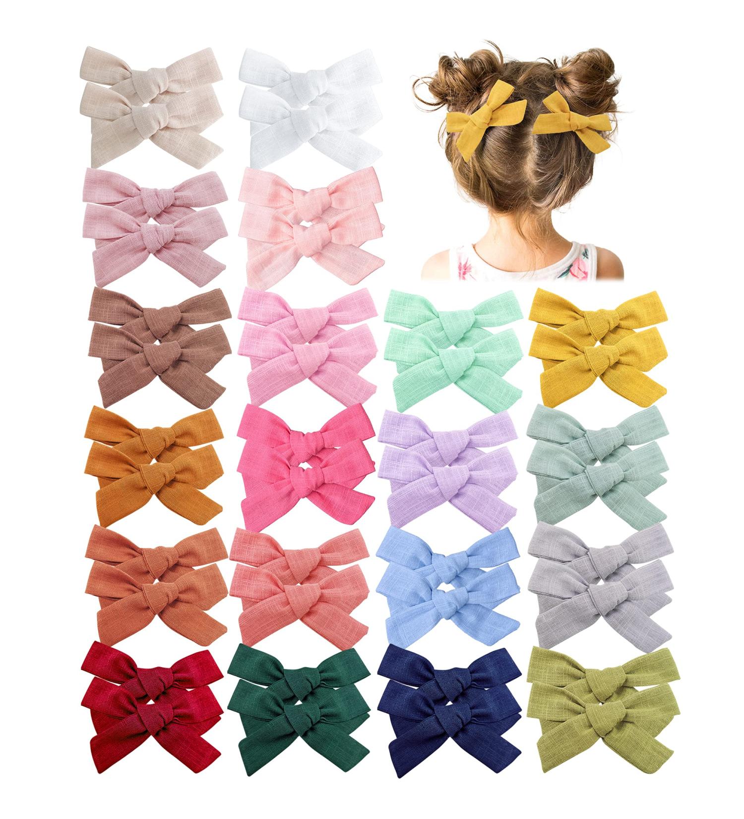 Prohouse Baby Girls Hair Bows Clips - Set of 40 | Infant Toddler Kids Hair Barrettes Accessory - Buy Online on GoSupps.com
