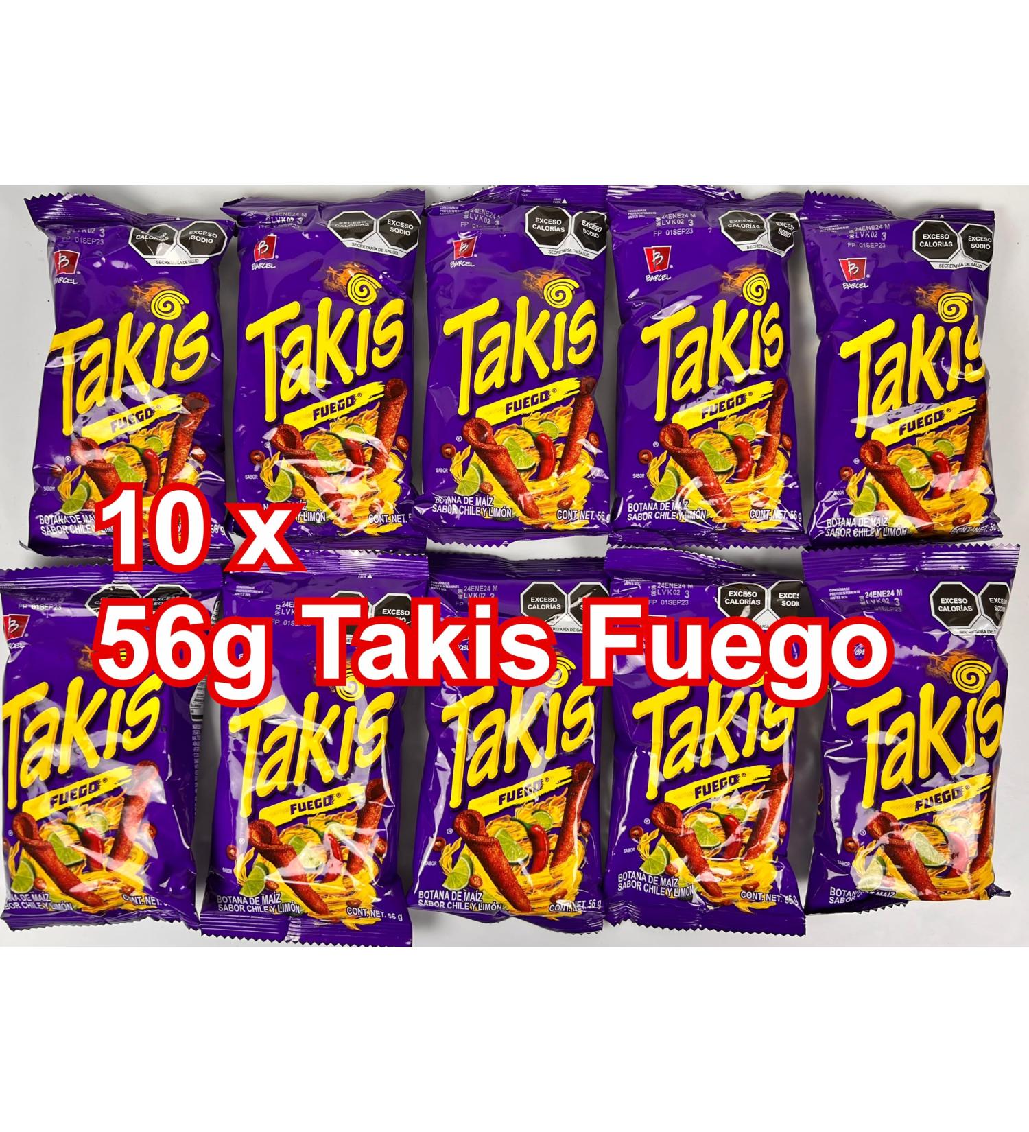 Superkost Takis Fuego Spicy Chilli Lime Chilli Chips (10 x 56 g)