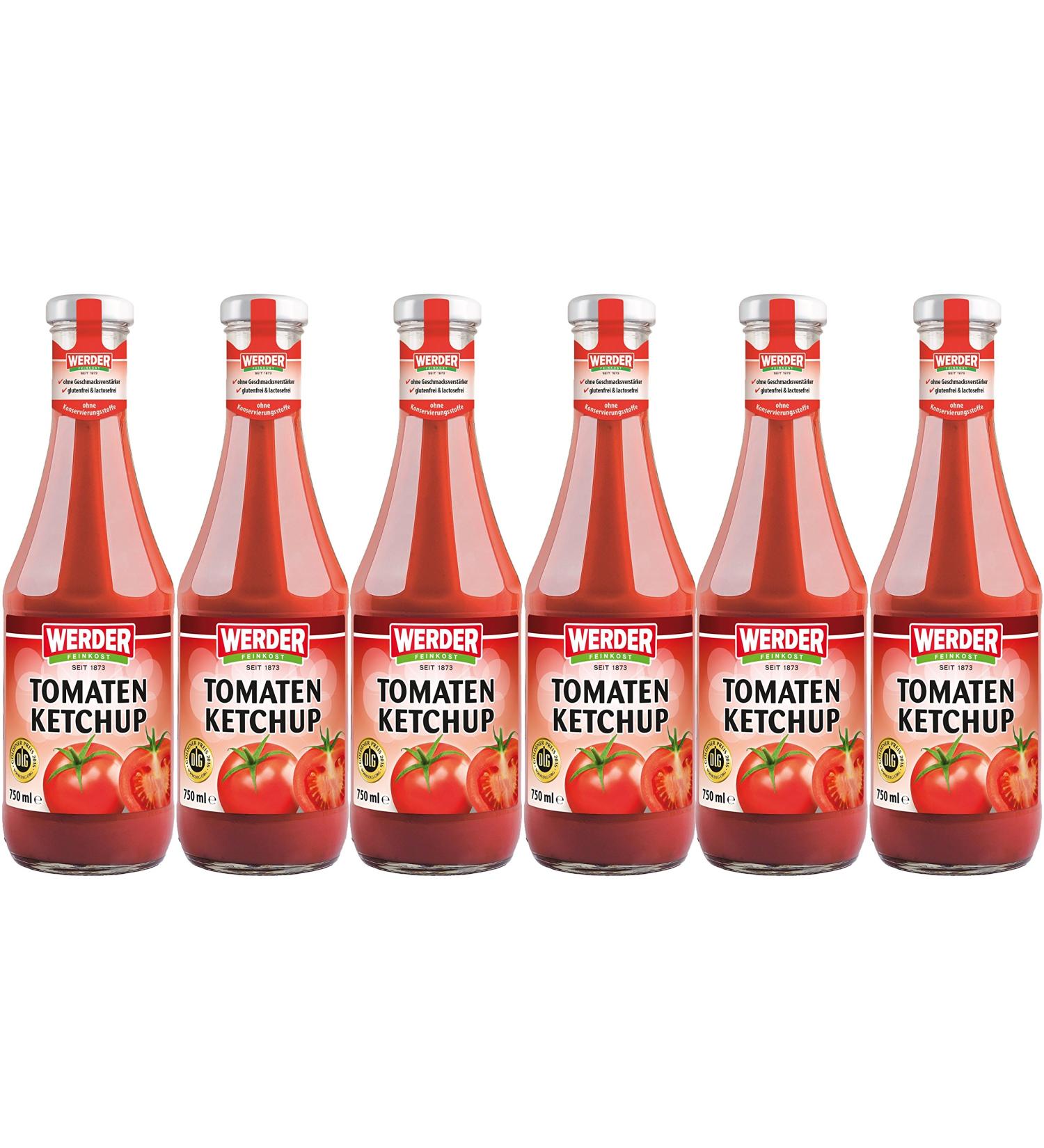 Werder 6 x tomatoes ketchup 750 ml