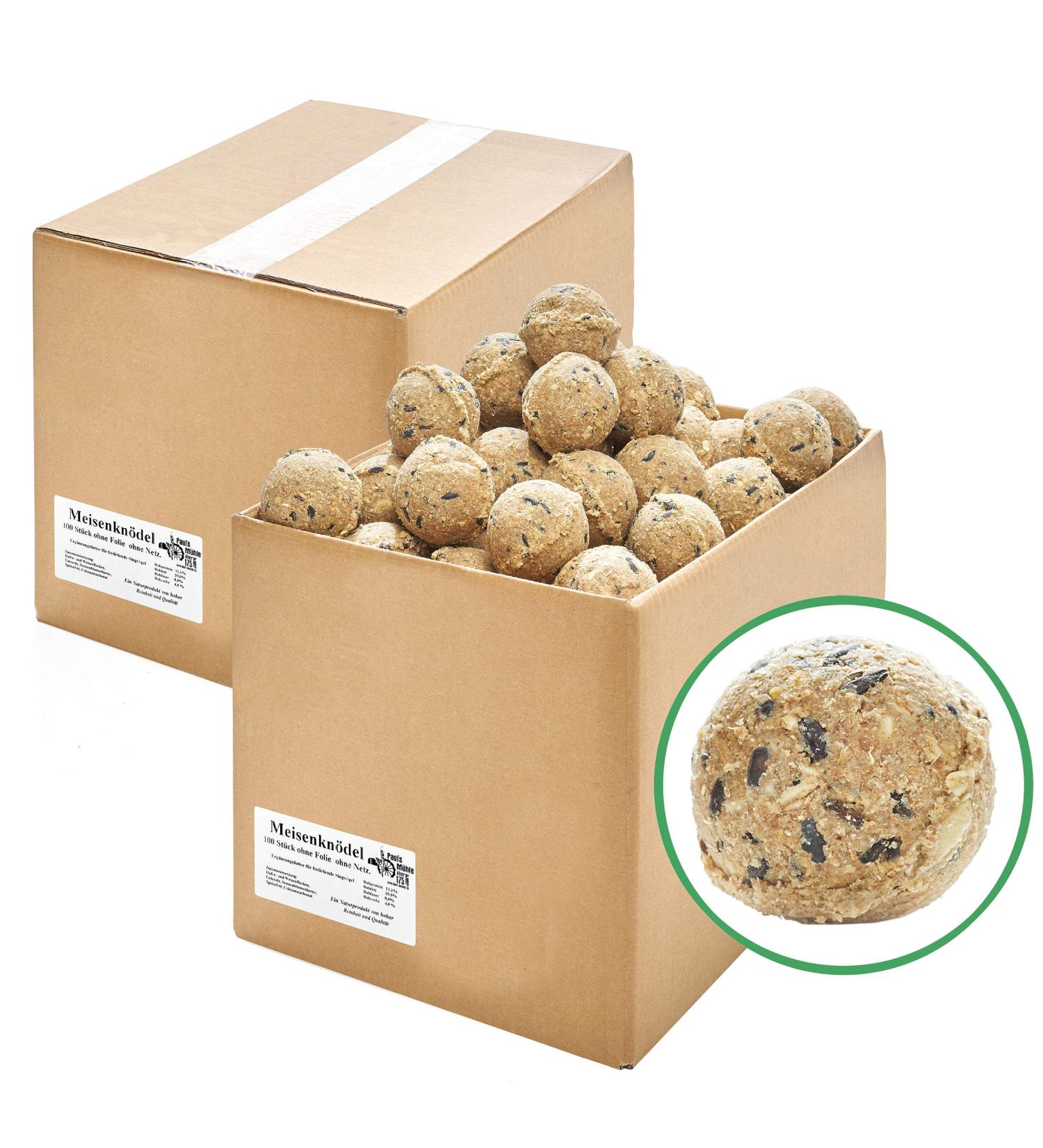 Paul's M hle Fat Balls for Wild Birds - 200 Net-Free & Foil-Free Balls | Eco-Friendly International Shipping - Buy Online on GoSupps.com