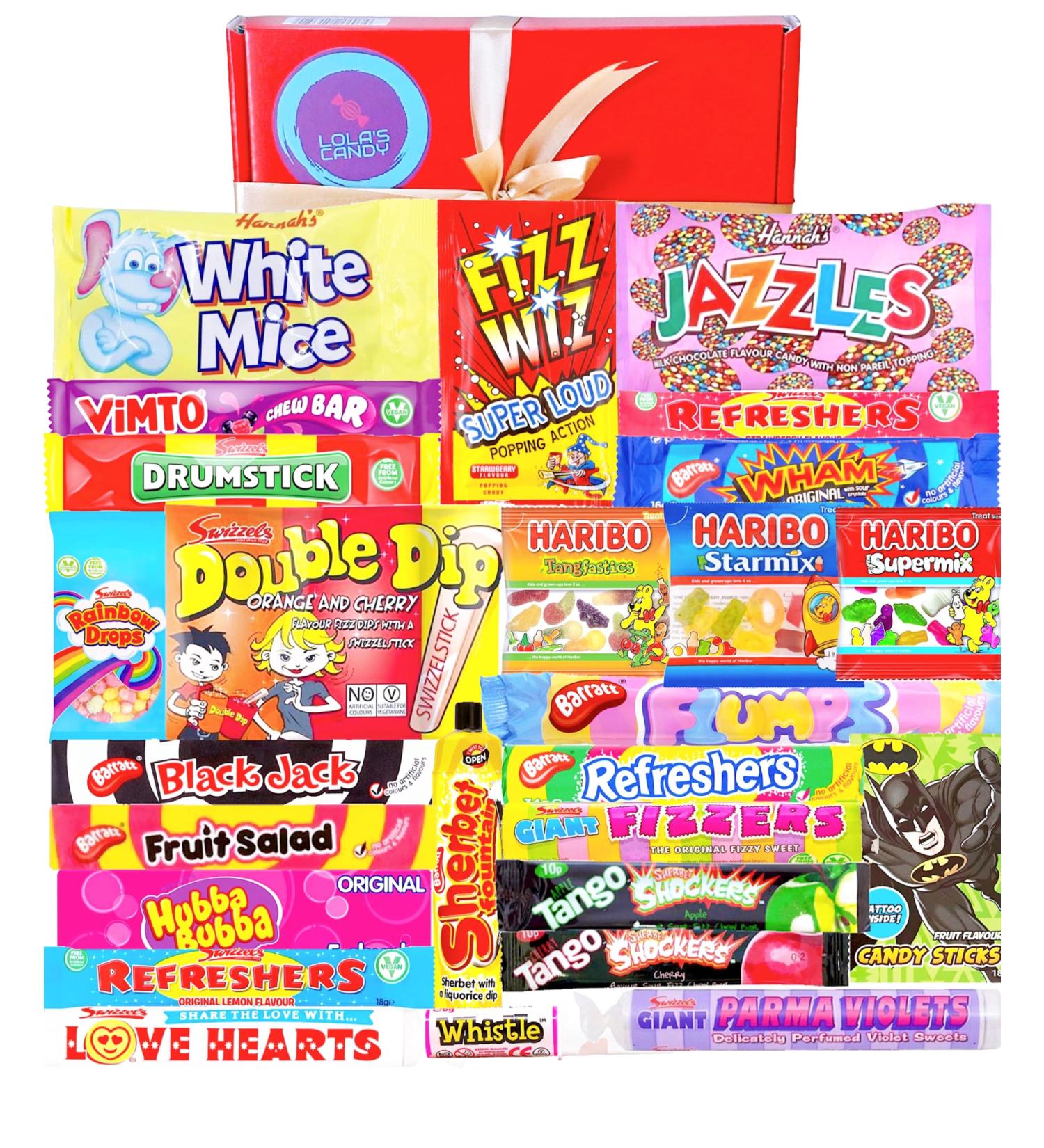 Mega Retro Sweets Gift Box - Sweet Hamper - Packed With Old Fashioned Sweets - Sweet Box - Birthday Sweets - Sweets For Kids - Sweet Gifts - Retro Sweets Hamper - Buy Online on GoSupps.com
