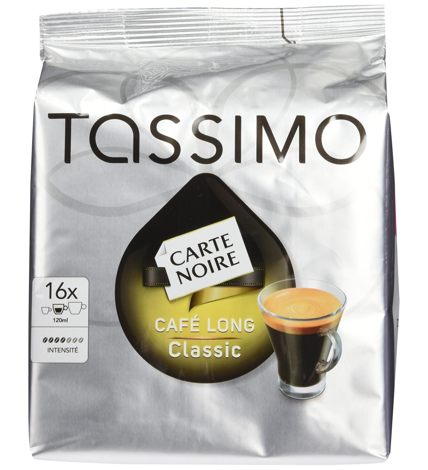 Tassimo Carte Noire Caf Long Classic 16 pods - Pack of 5 (80 Pods) - Buy Online on GoSupps.com