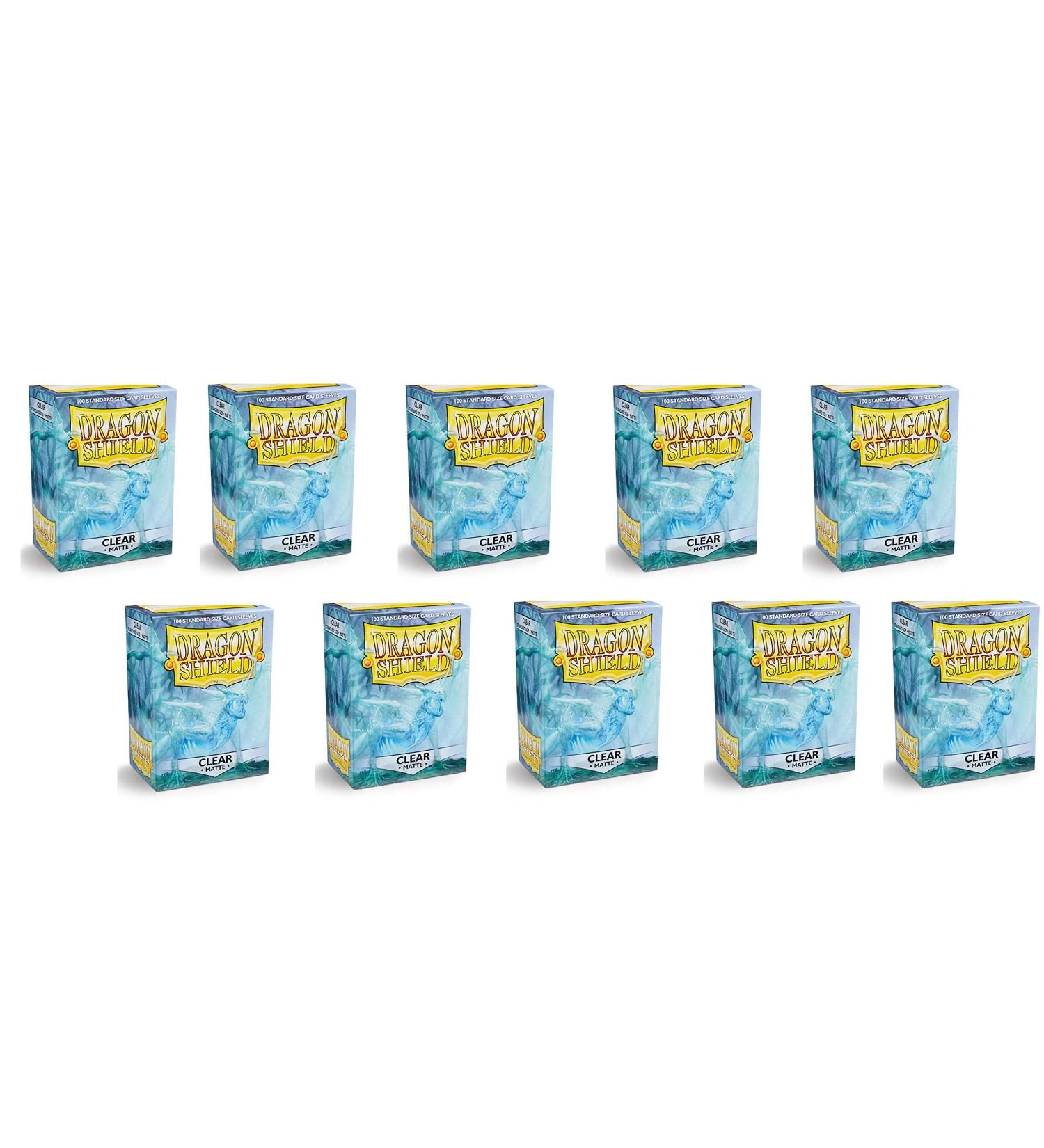 Dragon Shield Matte Clear Standard Size Card Sleeves - 10 Pack Display Box - Buy Online on GoSupps.com