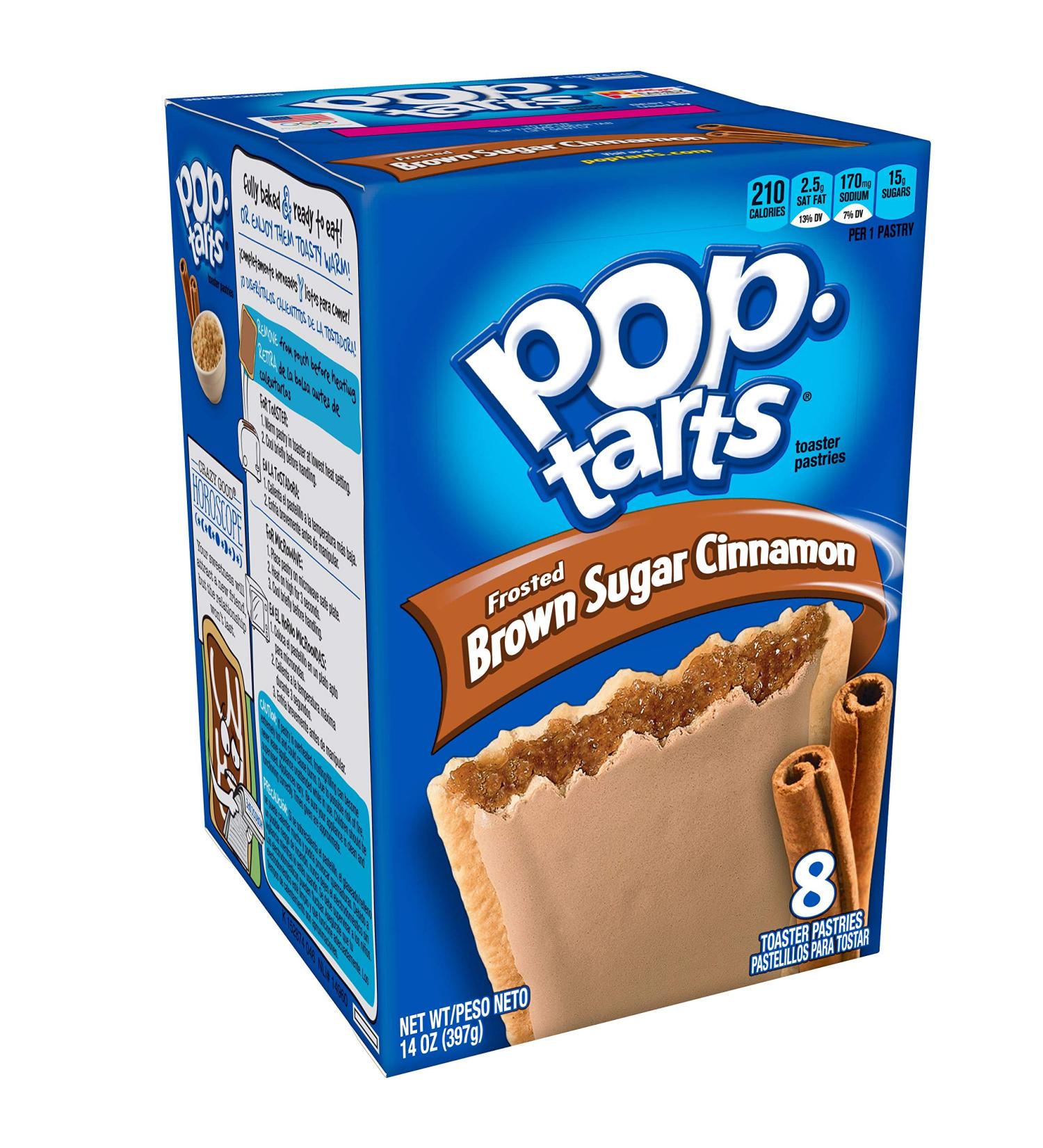Pop-Tarts BreakfastÂ Toaster Pastries  Frosted Brown Sugar Cinnamon Flavored  14 oz (8 Count) - Buy Online on GoSupps.com