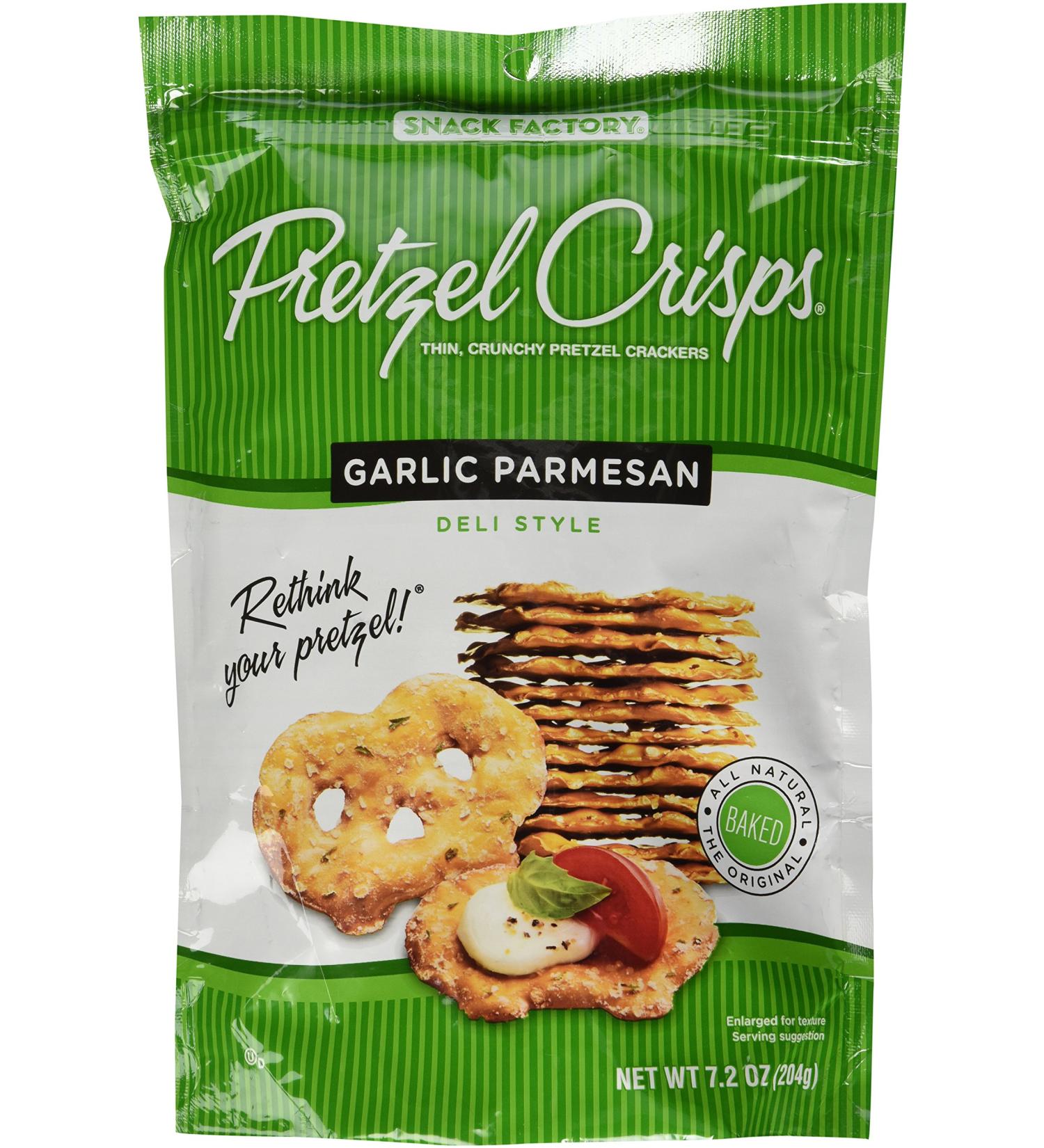 Snack Factory Pretzel Crisps Garlic - Crunchy & Delicious Snack - Buy Online on GoSupps.com
