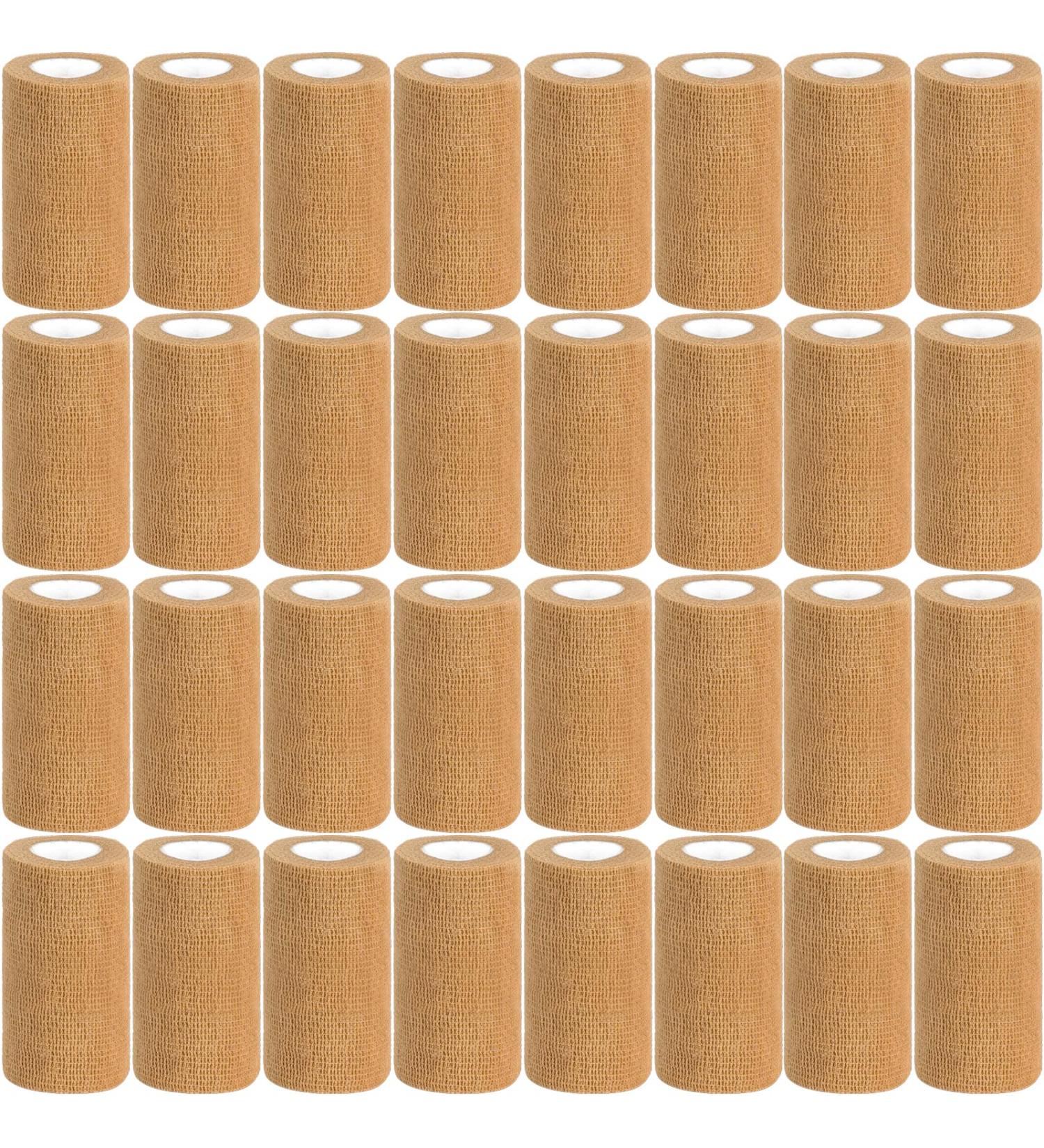 54 Pack Self Adhesive Bandage Wrap - 4" x 5 Yards Cohesive Vet Wrap for Sports Dogs & Pets | Breathable Elastic Self-Adherent Tape - Buy Online on GoSupps.com