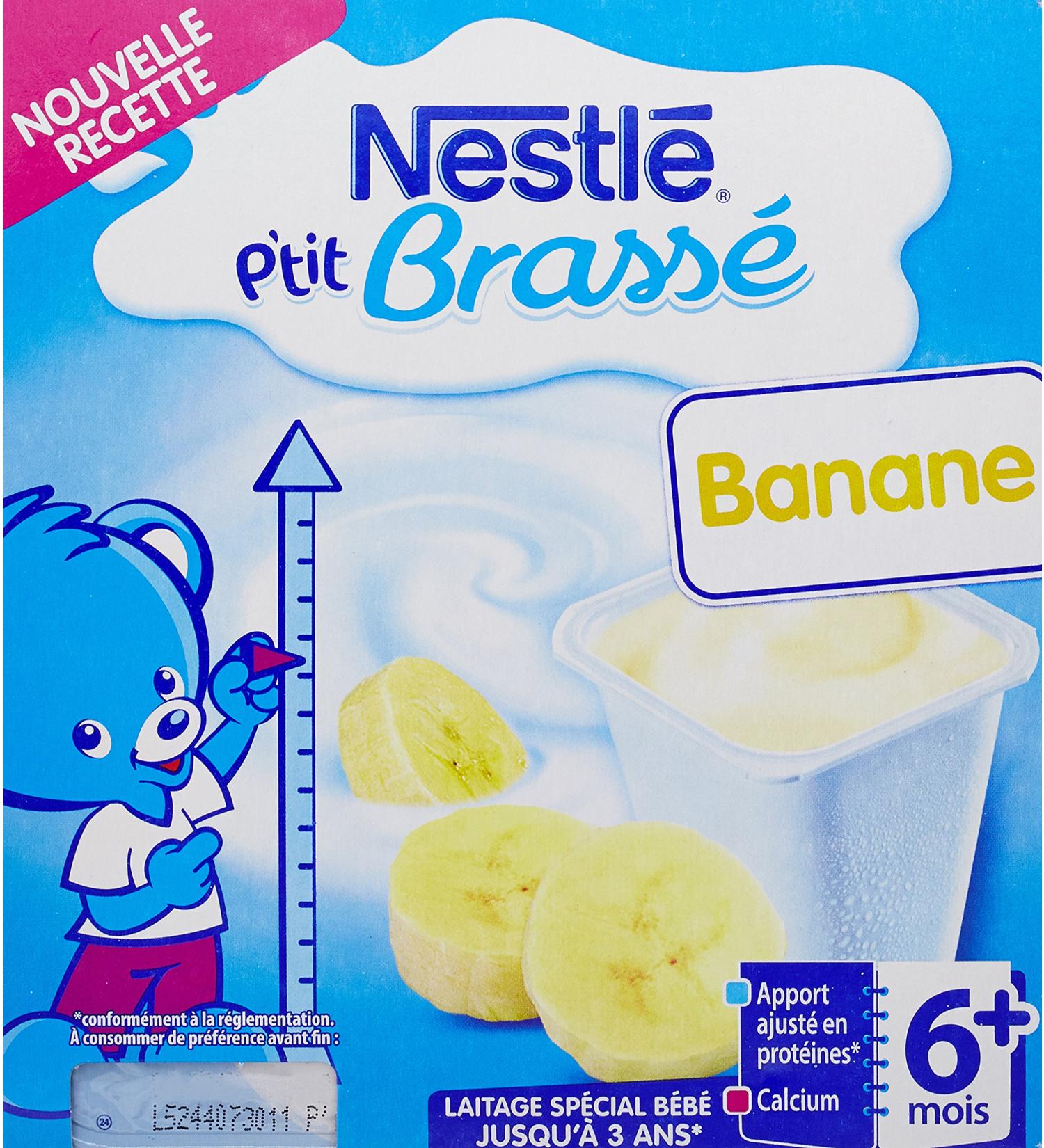 Nestl B b P'tit Brewed Banana Dairy from 6 Months 4 x 100 g - Buy Online on GoSupps.com