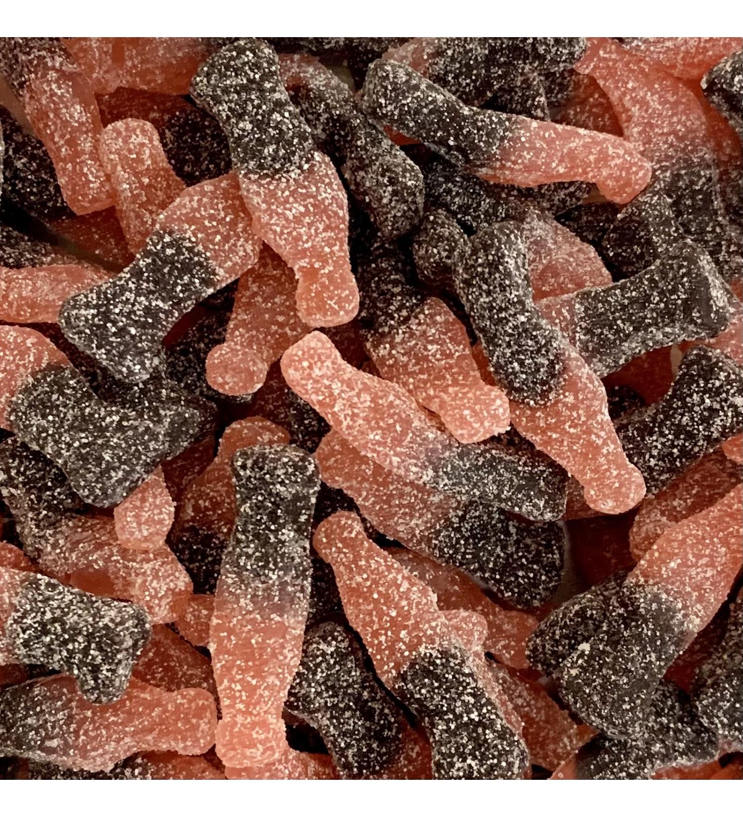 Vegan Fizzy Cherry Cola Bottles LARGE RETAIL Sweet Shop Jar by The Gourmet Sweet Company