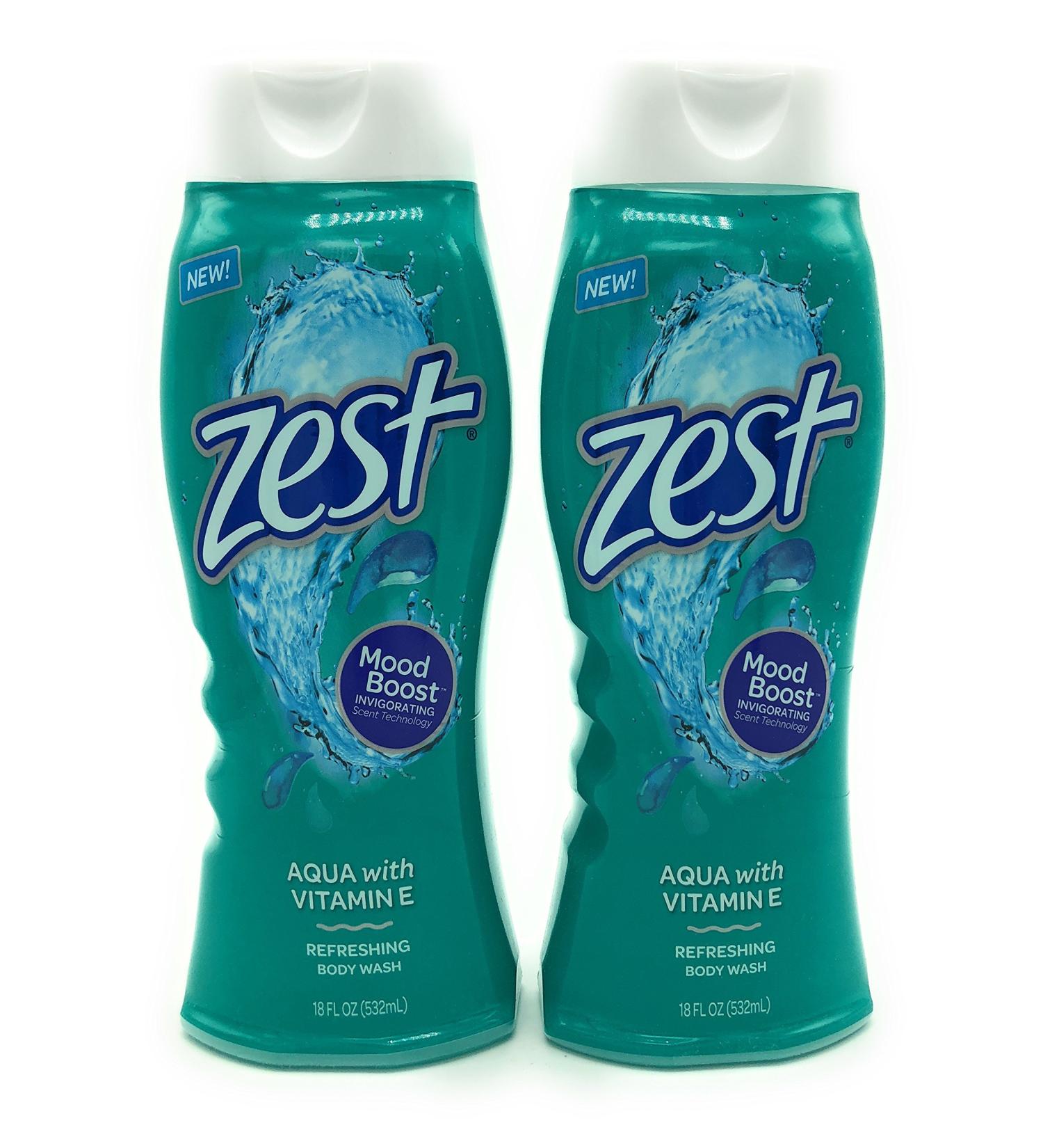 Zest Body Wash Aqua 18 Ounce 2 Pack 18 Fl Oz (Pack of 2)