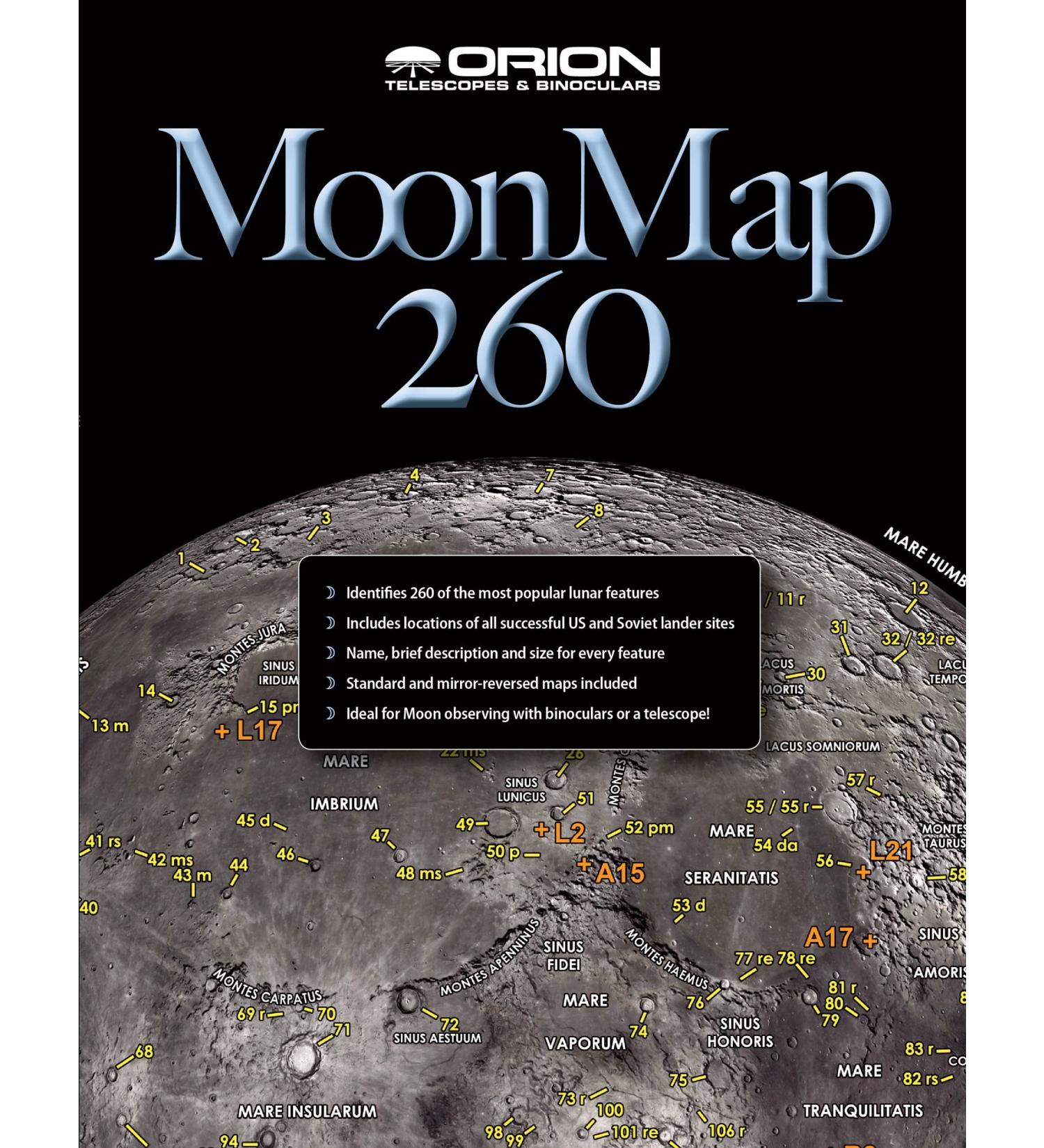 Orion 51919 MoonMap 260 (Black) - Buy Online on GoSupps.com