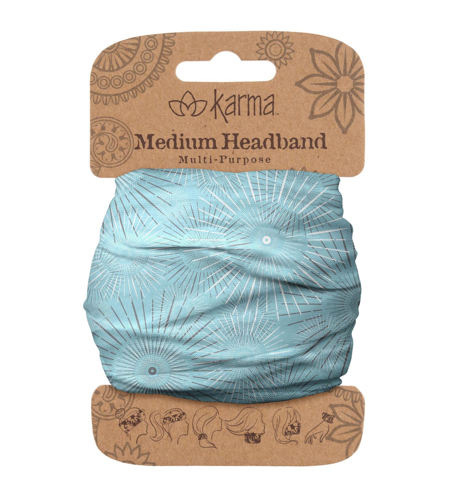 Karma Blue Dandelion Headband for Women - Medium - Stylish Fabric Hair Scarf - Buy Online on GoSupps.com