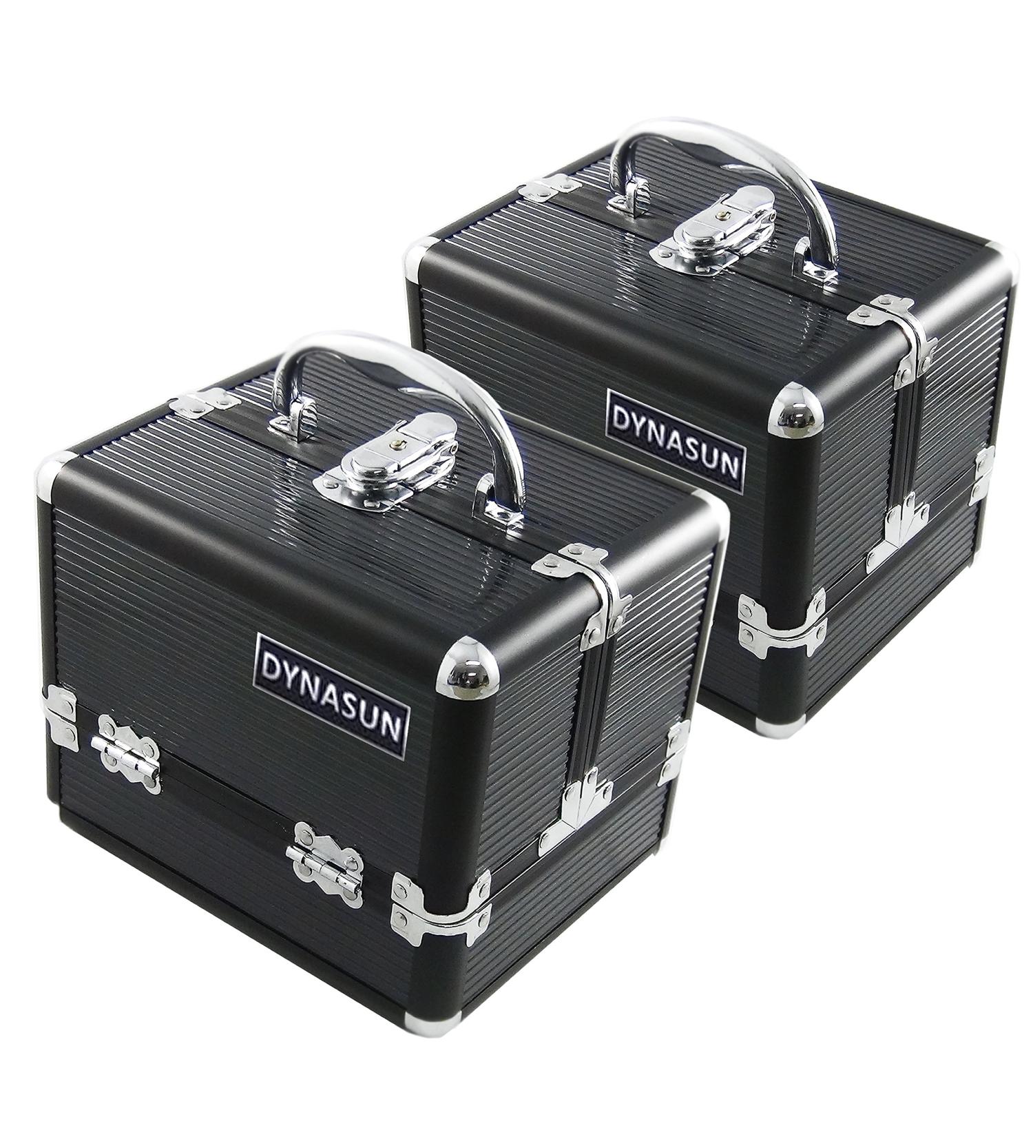DynaSun Alu Beautycase Make-up Case Beautycase Alu Design 2x Bs35 Black
