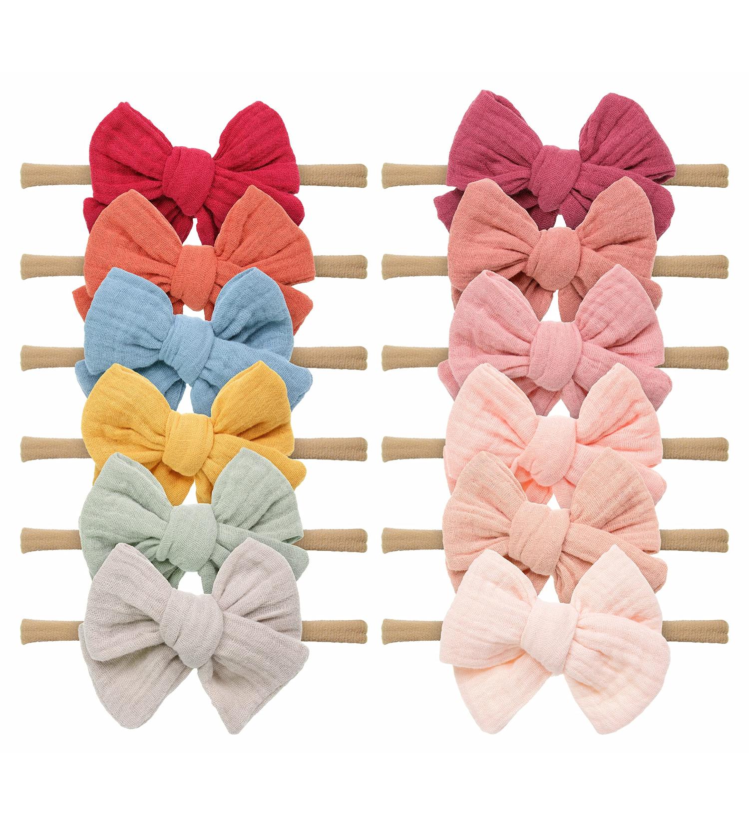 Peach Handmade Elastic Headbands for Baby Girls | Toddler Hair Accessories by Puch-ko - Buy Online on GoSupps.com