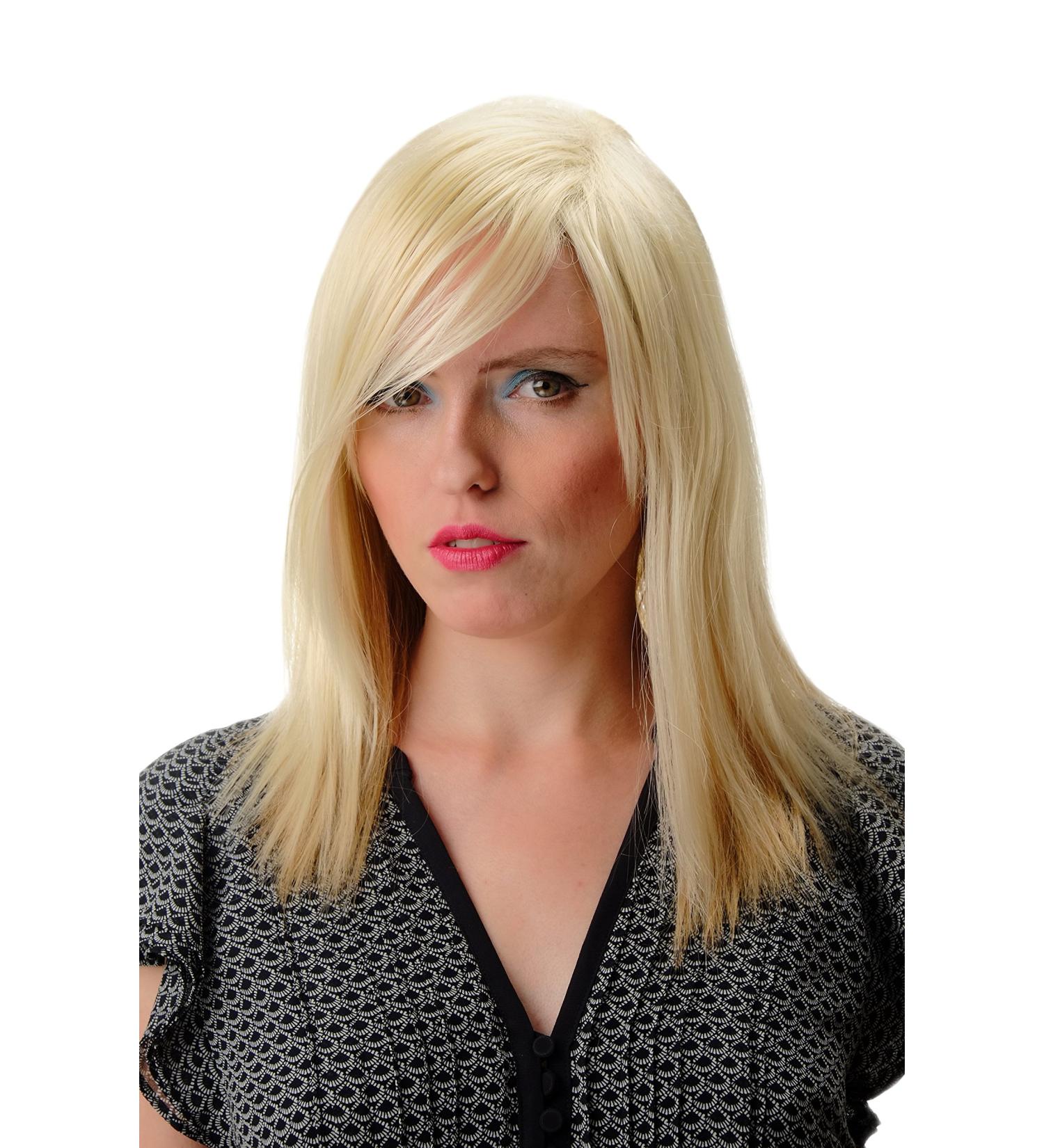 WIG ME UP - GFW2472-LG26+613 Ladies Wig | Light Blonde & Golden Blonde Mix | 45 cm Straight Bangs - Buy Online on GoSupps.com