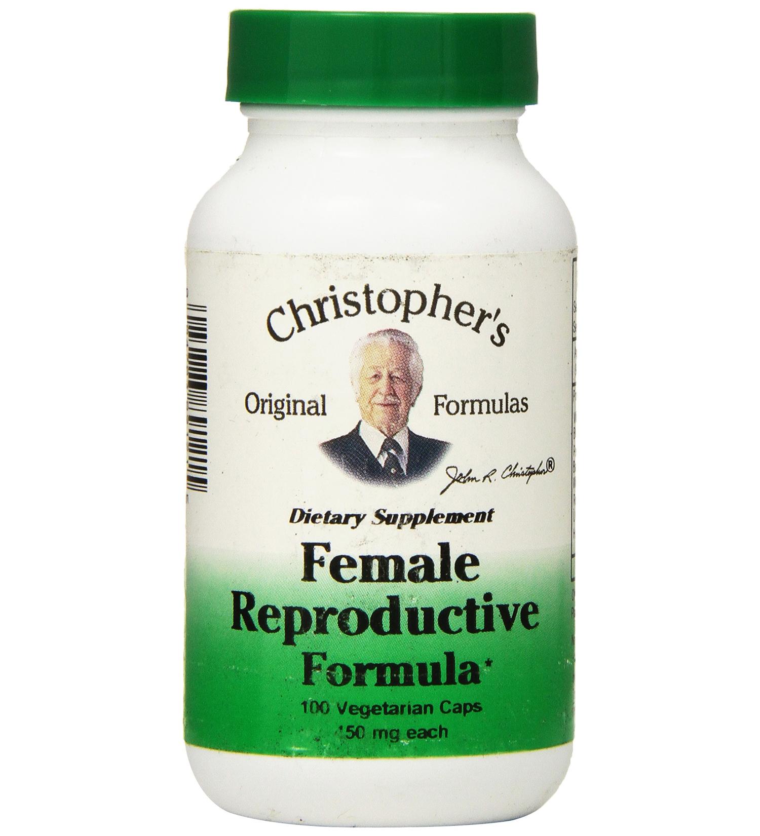 Christopher's Original Female Reproductive Formula 450mg - 100 Vegetarian Capsules - Buy Online on GoSupps.com