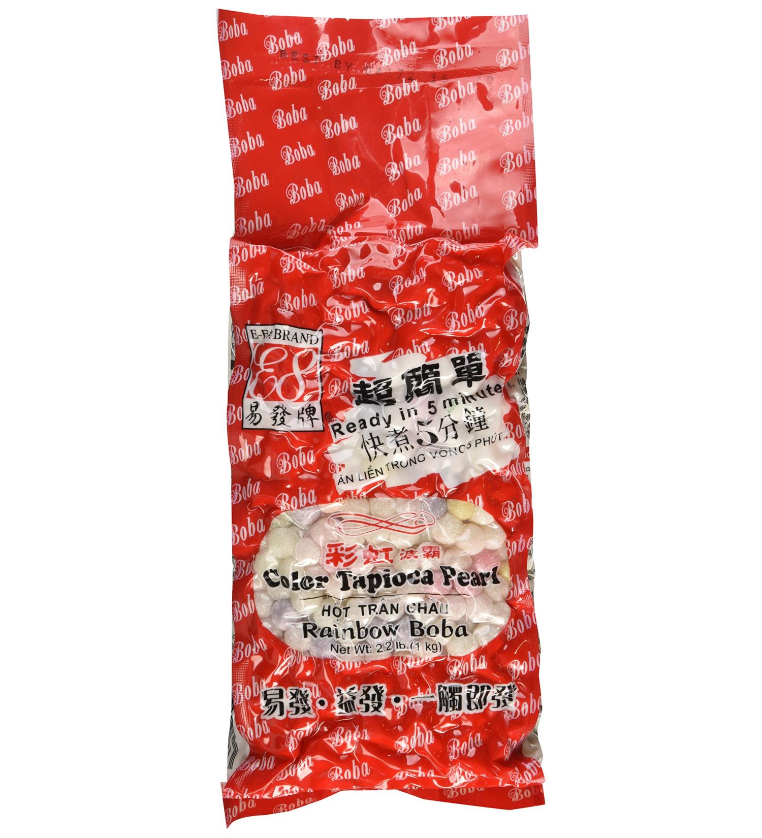 Rainbow Tapioca Pearls Boba Bubble Tea 2.2 lb by ADHealthyway - 2.2 lb Pack - Authentic & Colorful Bubble Tea Tapioca - Buy Online on GoSupps.com