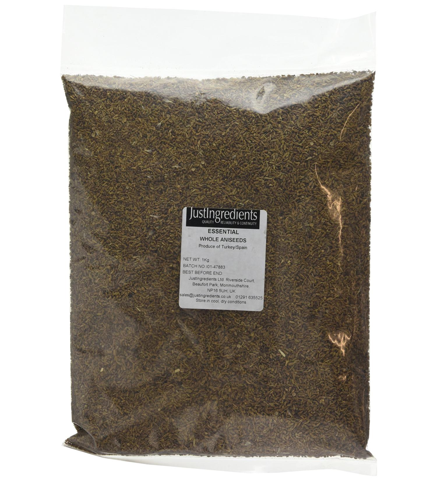 JustIngredients Essentials Aniseed 1kg - Premium Quality Spice for Baking and Cooking - Buy Online on GoSupps.com
