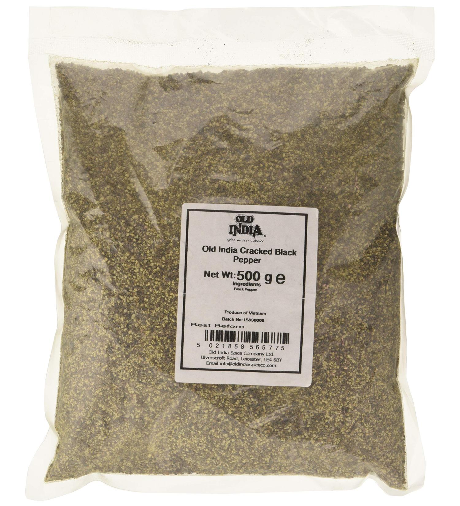 Old India Cracked Black Pepper 500g - Premium Quality Seasoning (Pack of 1) - Buy Online on GoSupps.com