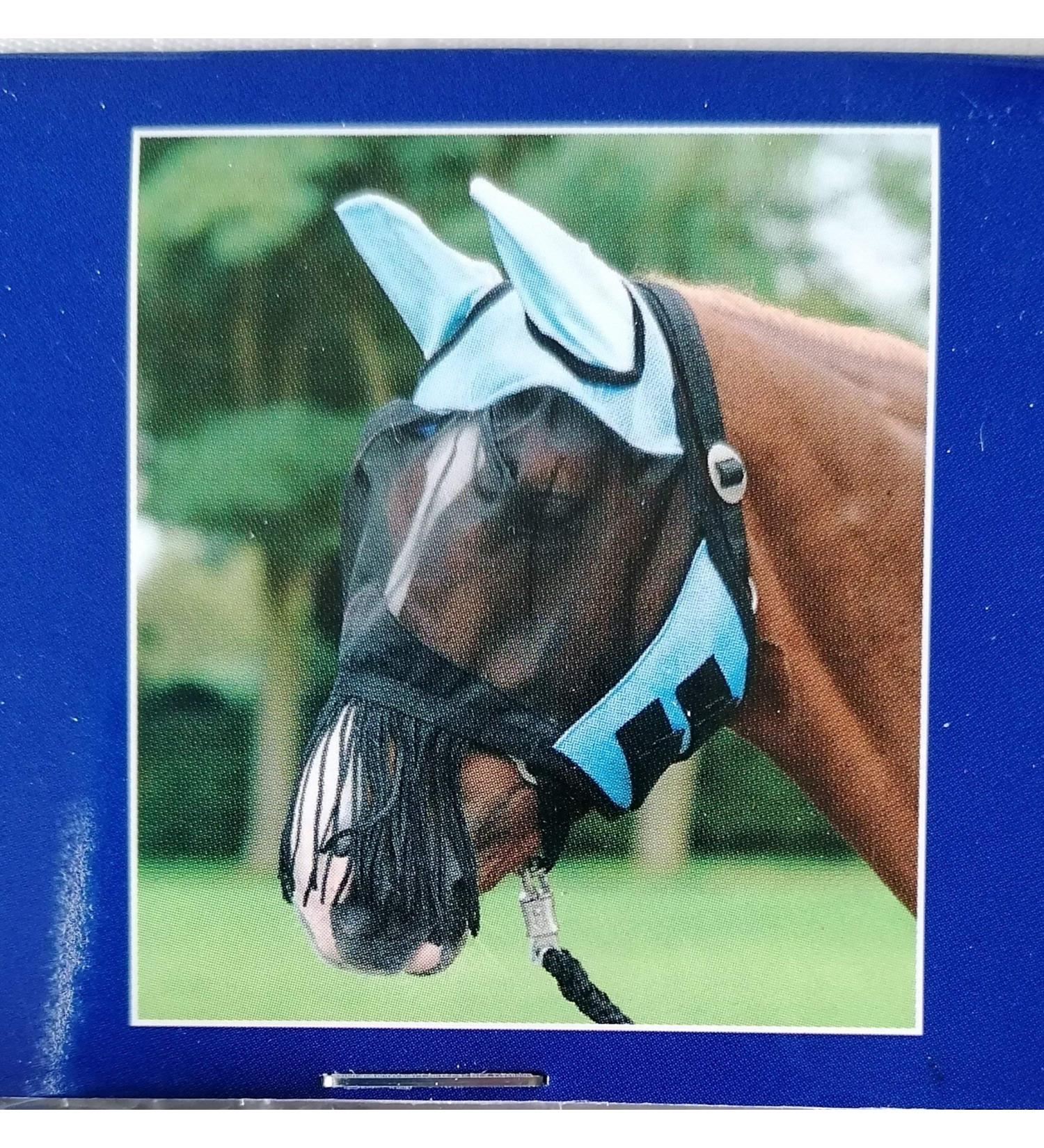 BUSSE Fly Mask Fly Cover FRINGES pink/black Pony