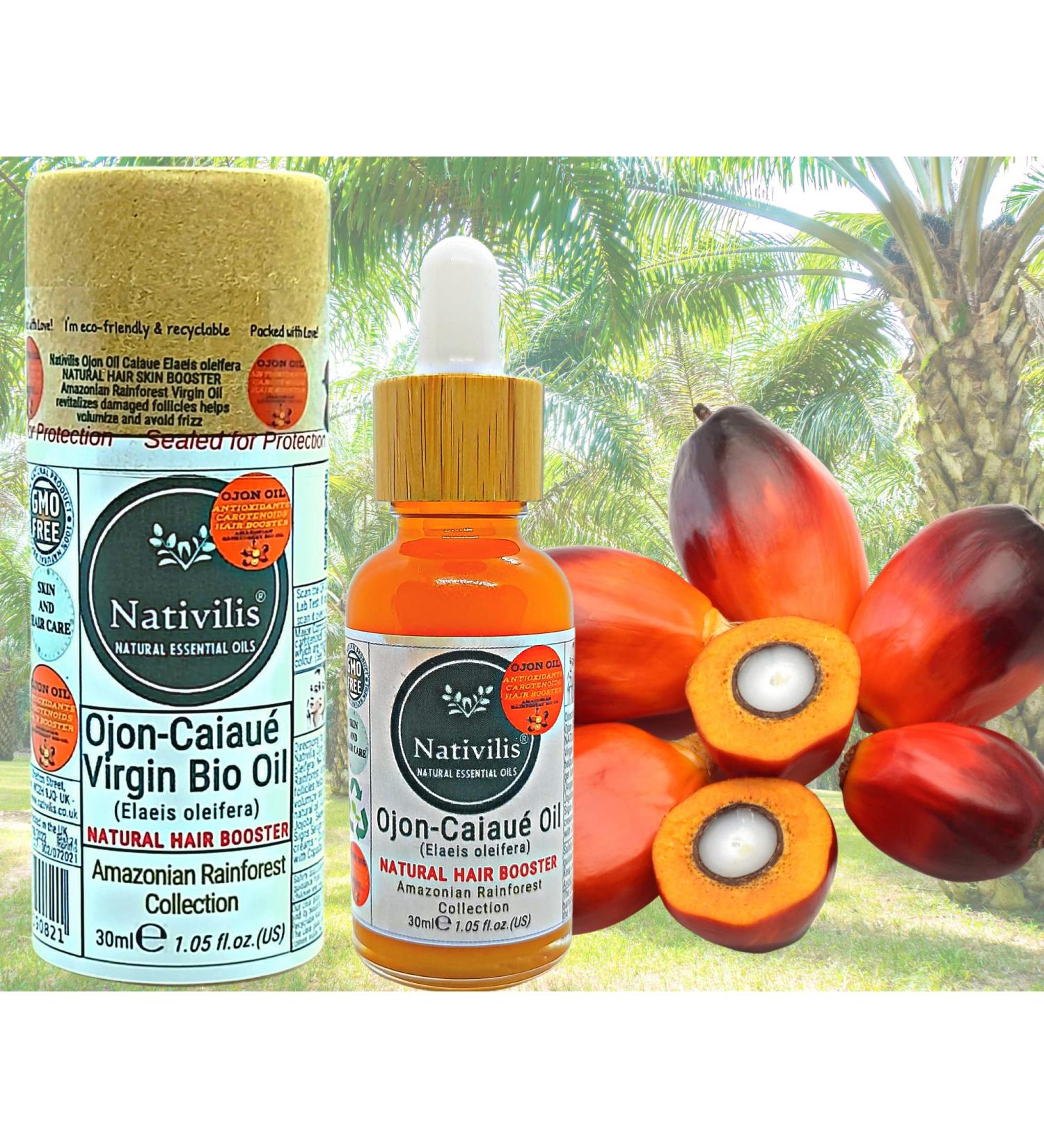 Nativilis Ojon Oil - Natural Hair & Skin Booster | Revitalize Damaged Follicles Enhance Volume & Structure | Mix with Copaiba for Max Benefits - Buy Online on GoSupps.com