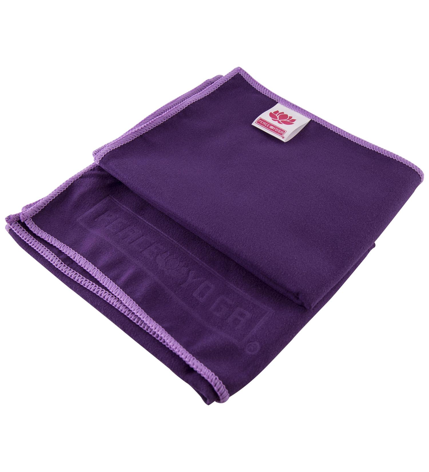 Yoga Sport Non Slip Suede Exercise Towels 2 Pack - Purple - 15 x 24 - Buy Online on GoSupps.com